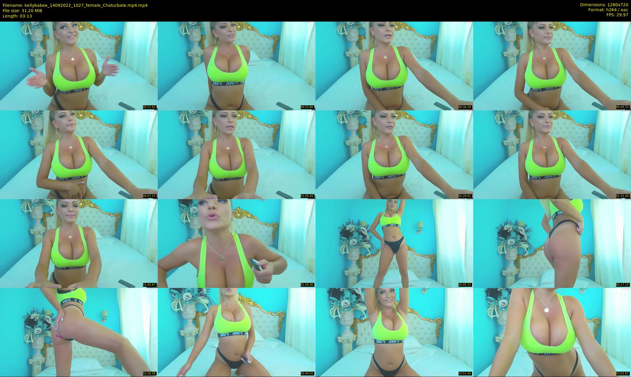 kellybabee — 4 minute Chaturbate female cam show recording, 720p, Sep 14, 2022