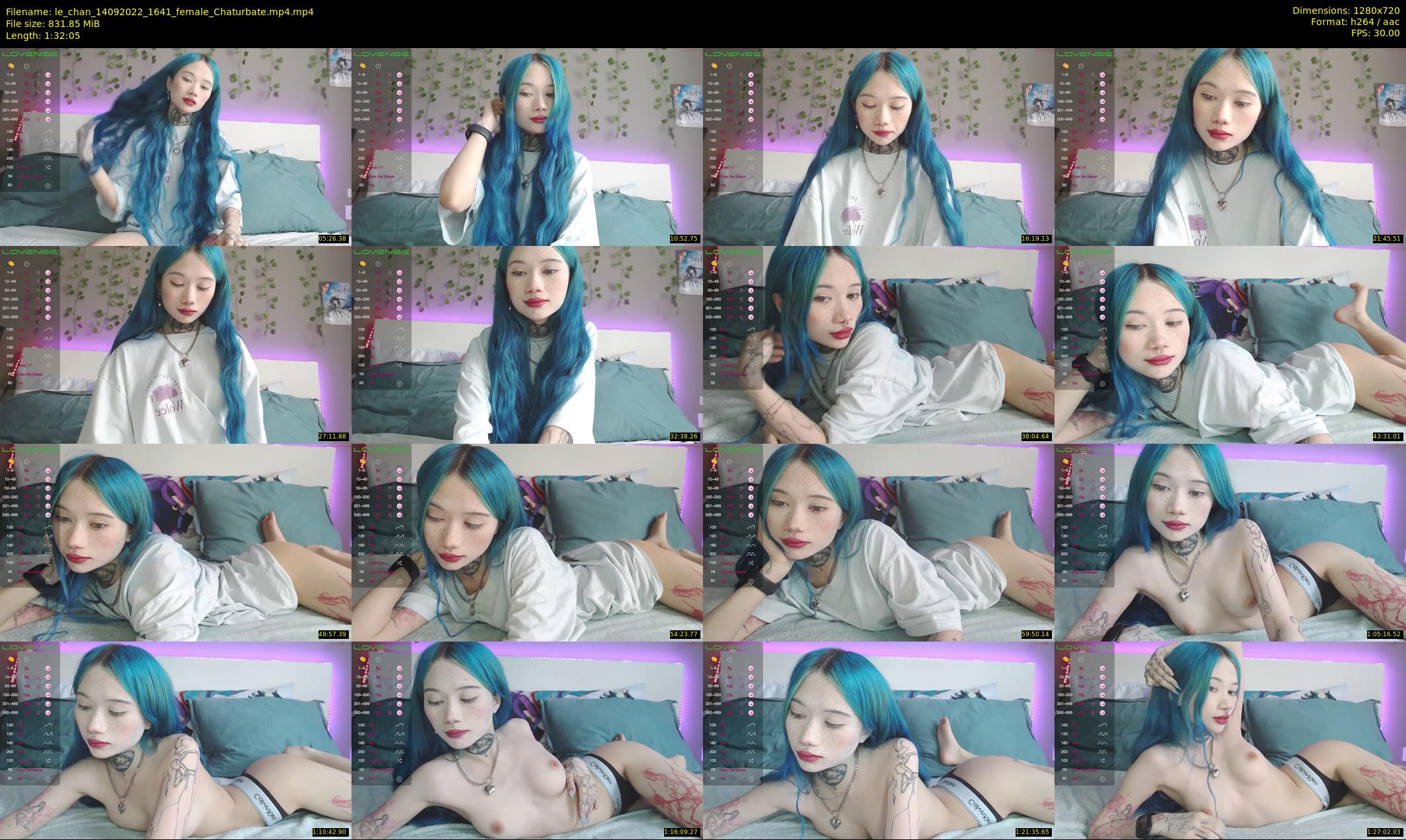 le_chan — 93 minute Chaturbate female cam show recording, 720p, Sep 14, 2022