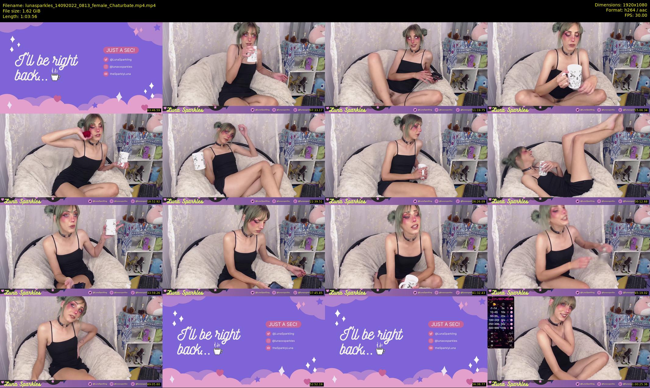 lunasparkles — 64 minute Chaturbate female cam show recording, 1080p, Sep 14, 2022