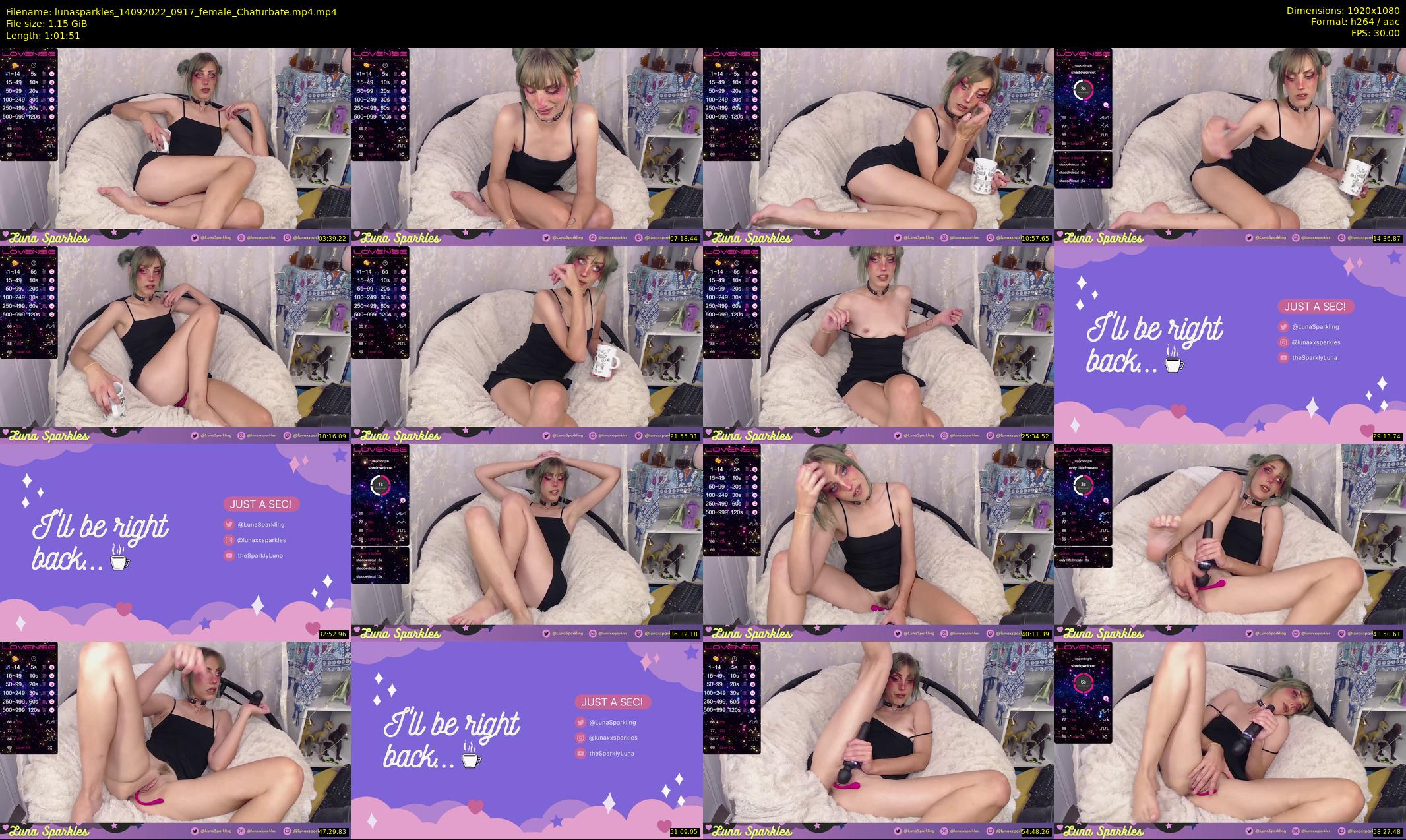 lunasparkles — 62 minute Chaturbate female cam show recording, 1080p, Sep 14, 2022
