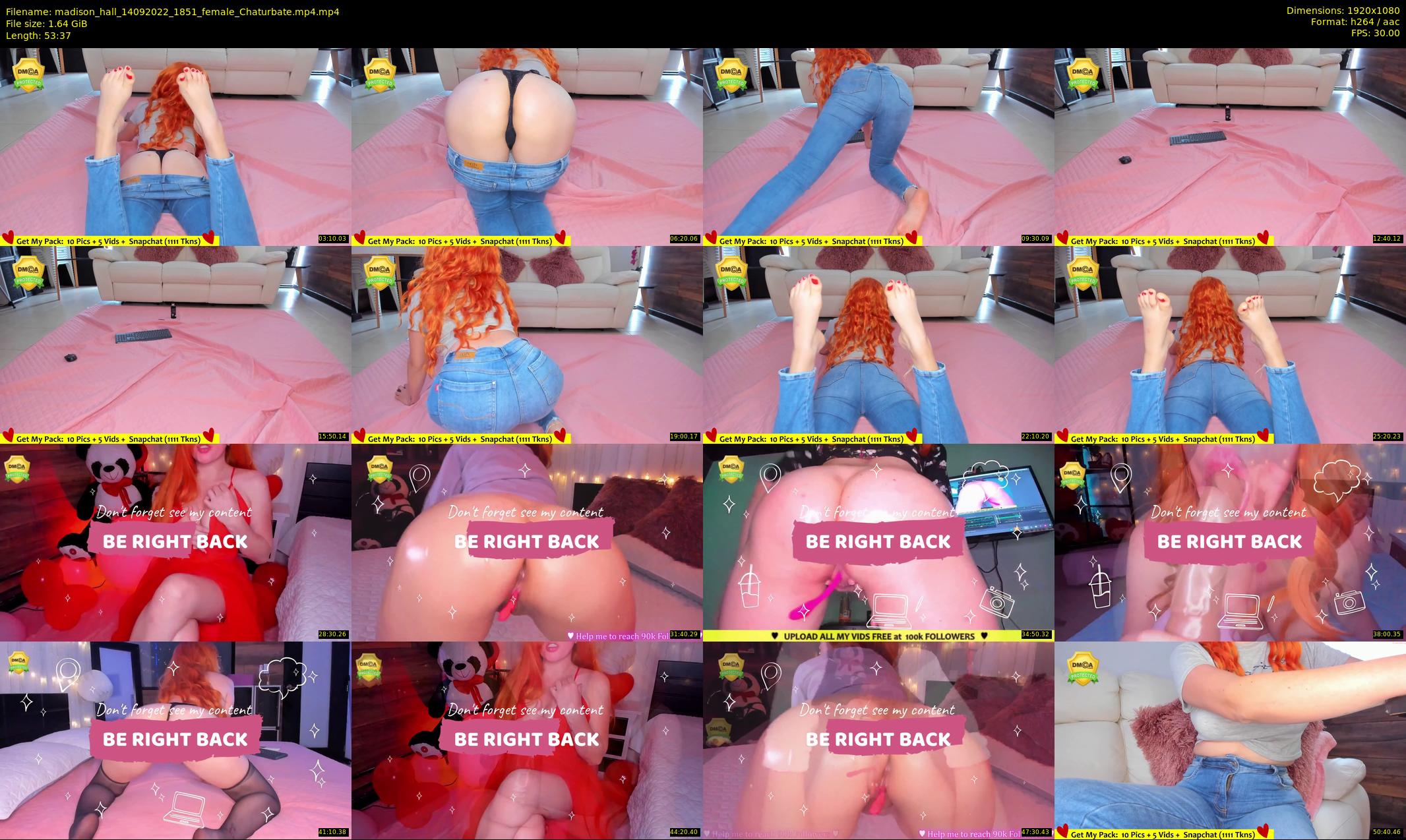 madison_hall — 54 minute Chaturbate female cam show recording, 1080p, Sep 14, 2022