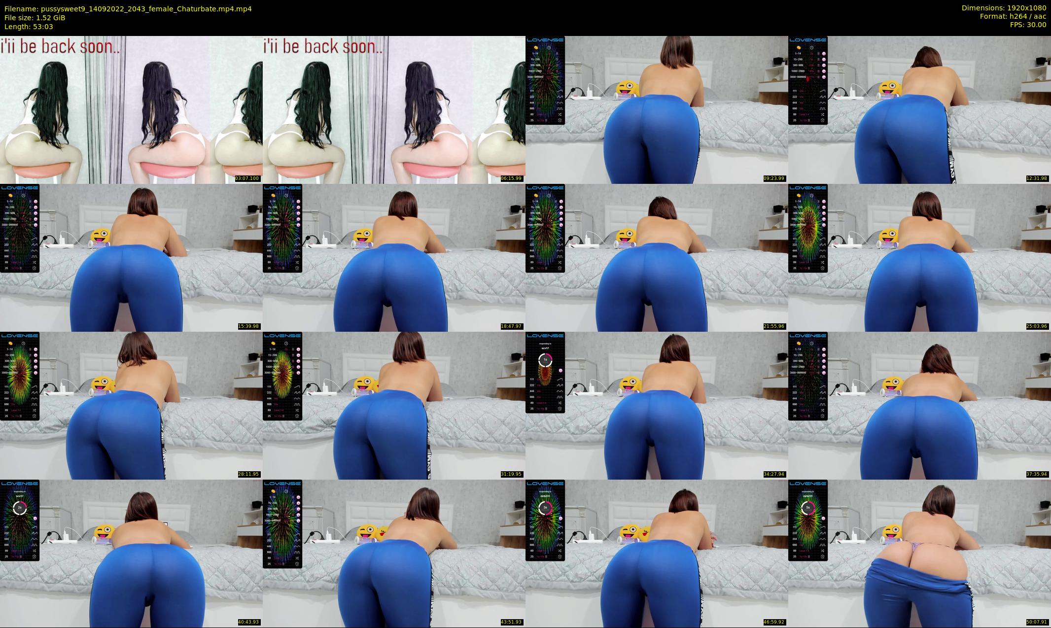 pussysweet9 — 54 minute Chaturbate female cam show recording, 1080p, Sep 14, 2022