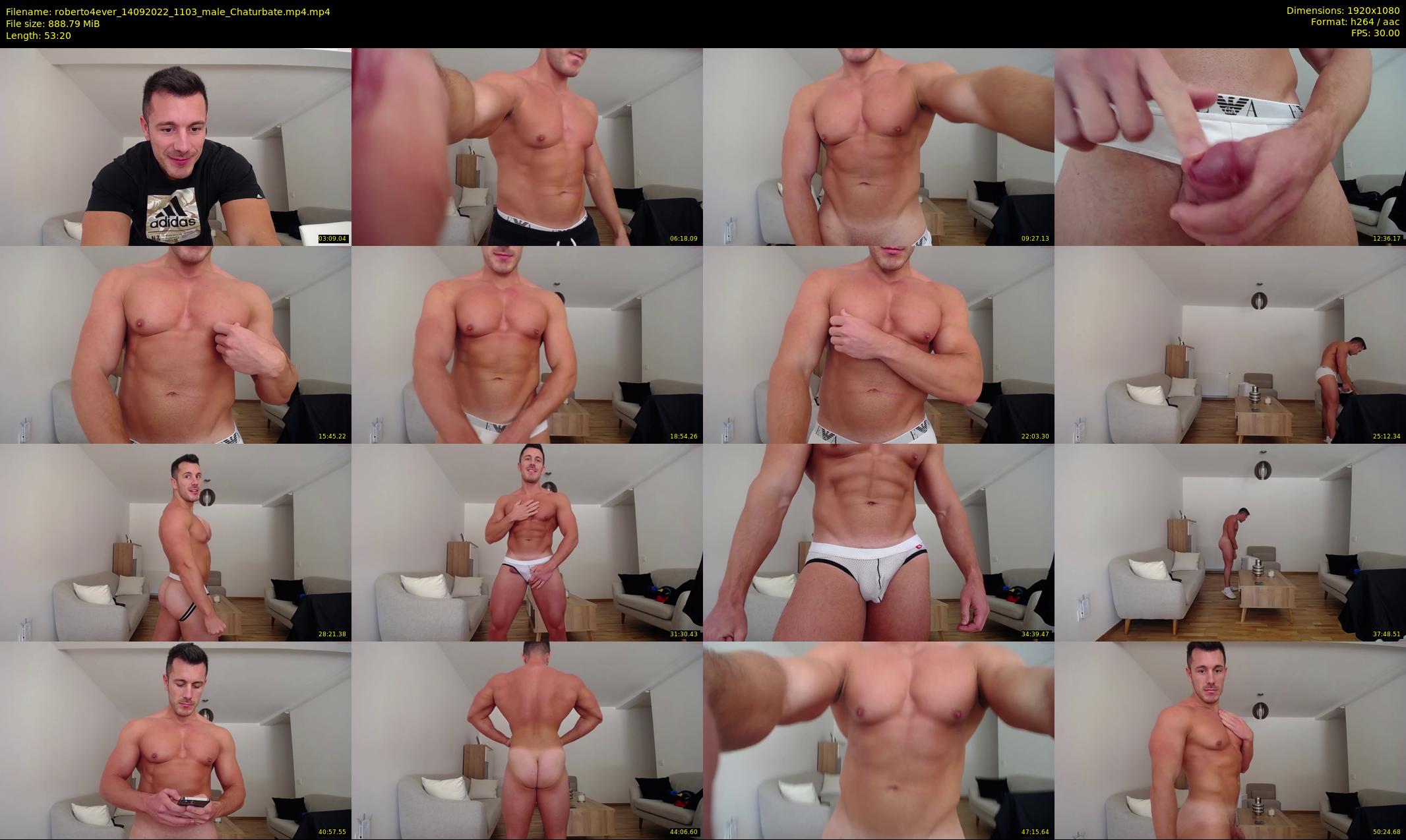roberto4ever — 54 minute Chaturbate male cam show recording, 1080p, Sep 14, 2022