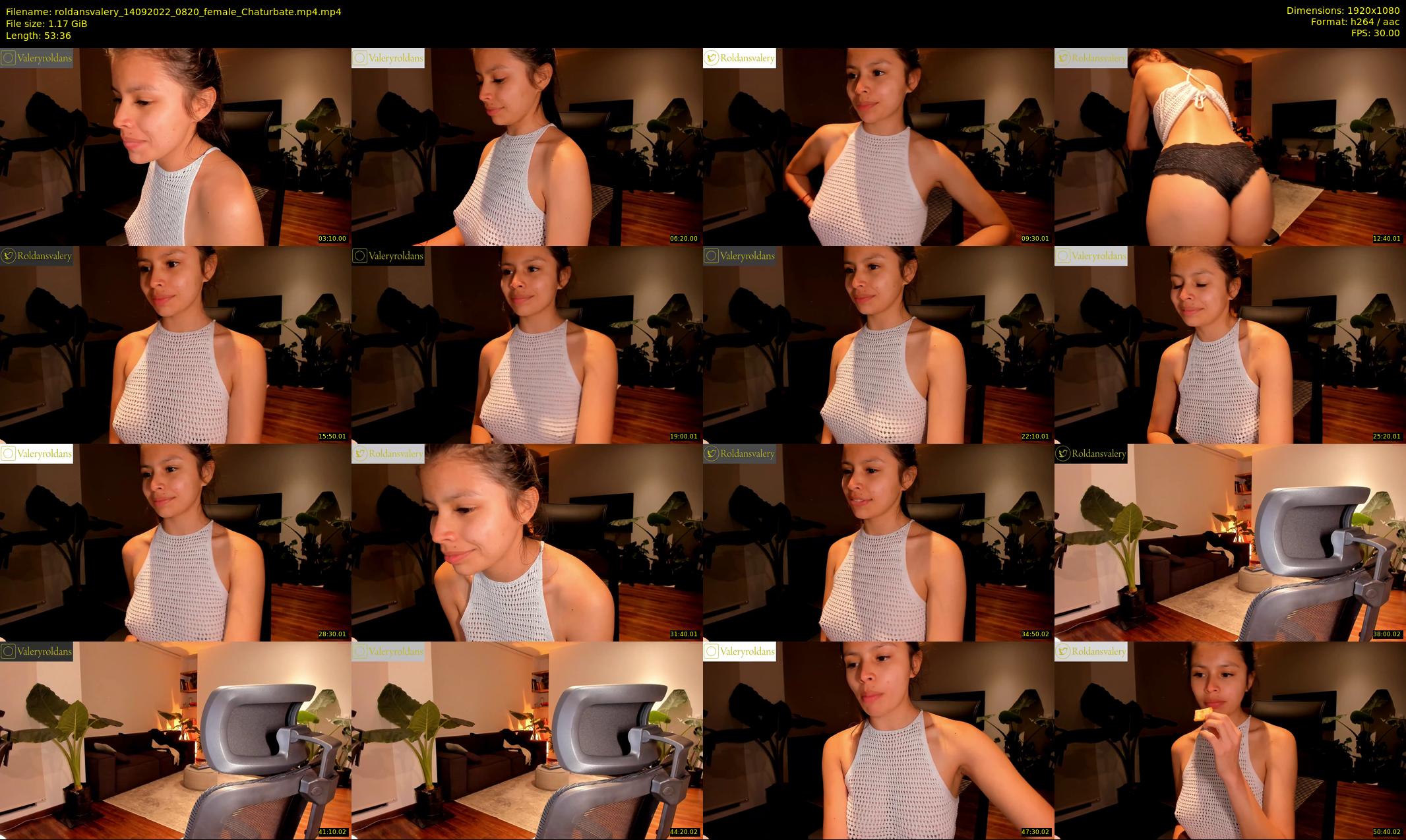 roldansvalery — 54 minute Chaturbate female cam show recording, 1080p, Sep 14, 2022