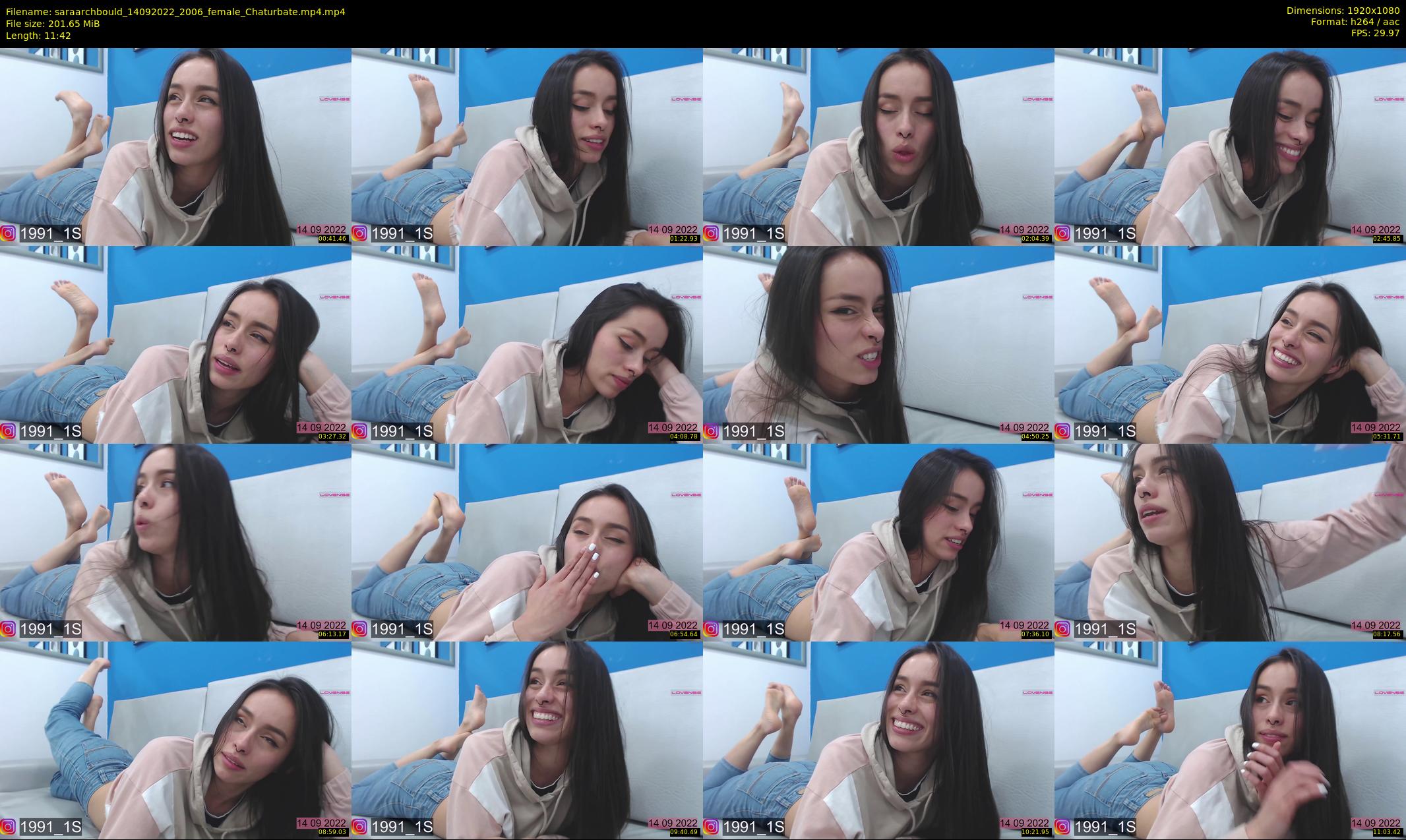 saraarchbould — 12 minute Chaturbate female cam show recording, 1080p, Sep 14, 2022