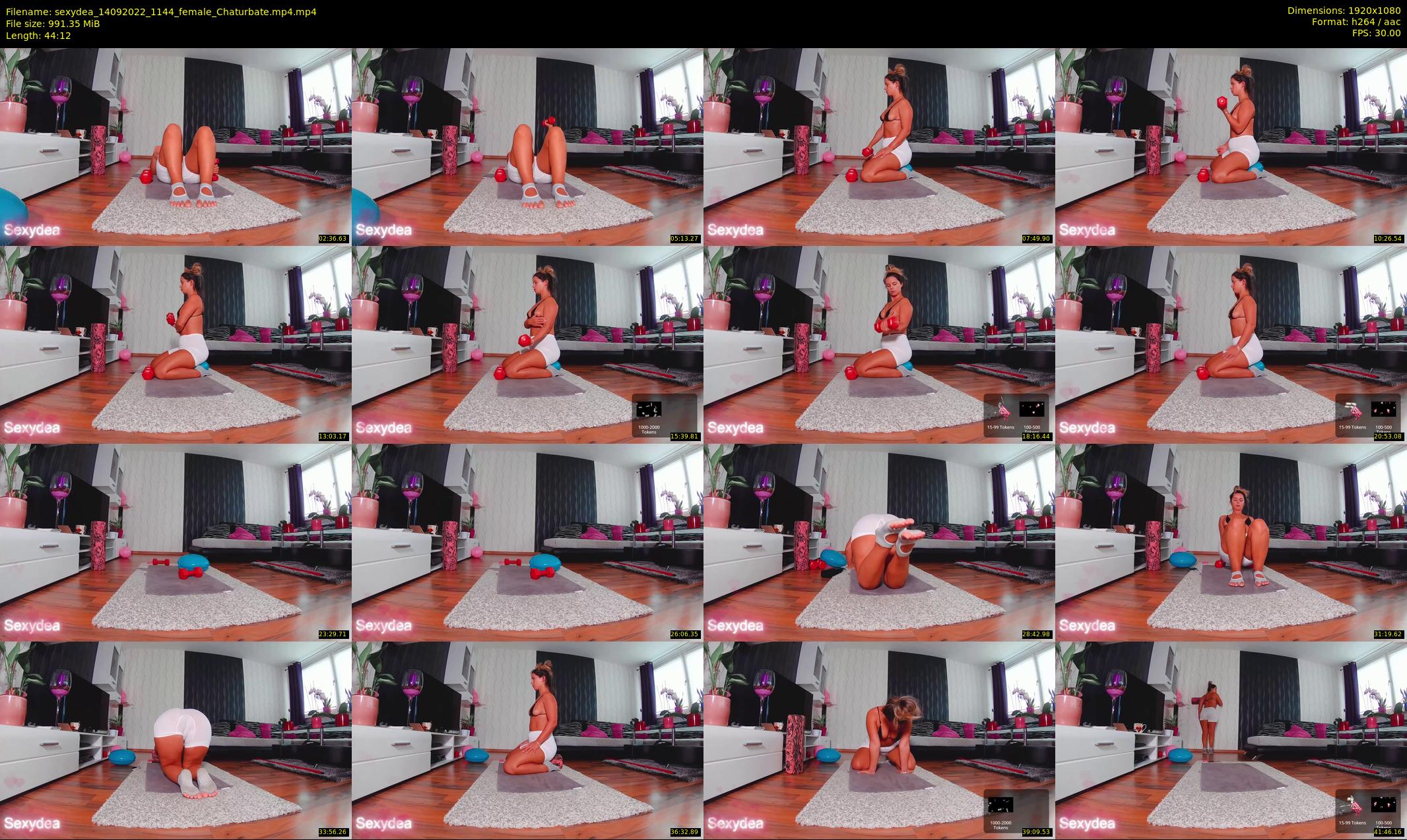 sexydea — 45 minute Chaturbate female cam show recording, 1080p, Sep 14, 2022