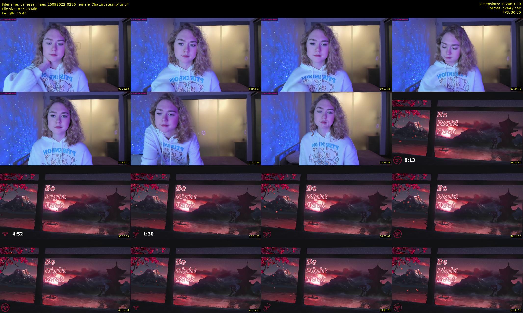 vanessa_maes — 57 minute Chaturbate female cam show recording, 1080p, Sep 15, 2022