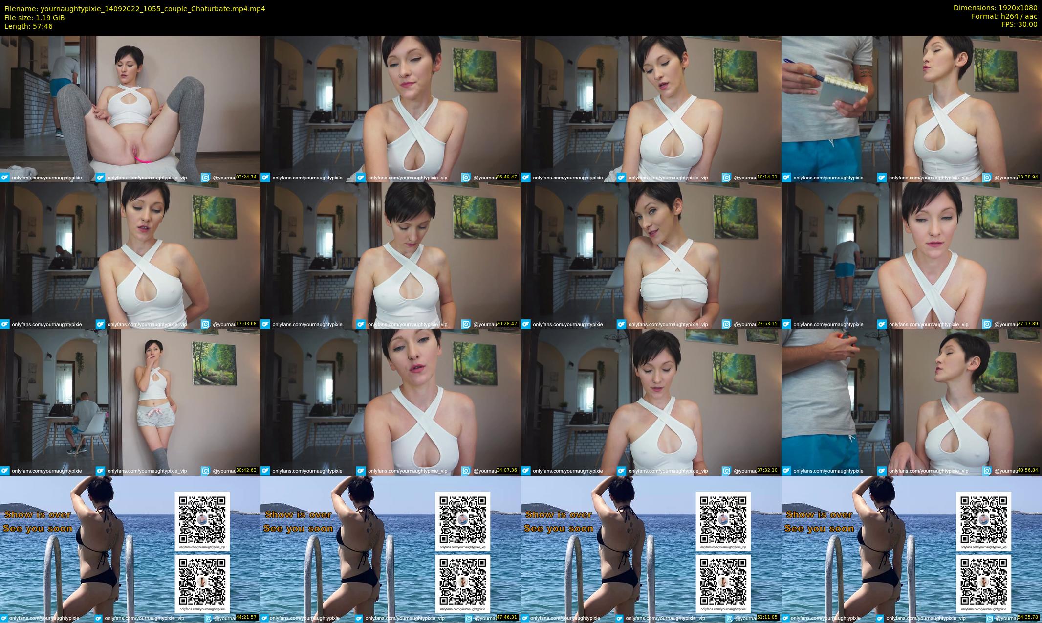 yournaughtypixie — 58 minute Chaturbate couple cam show recording, 1080p, Sep 14, 2022