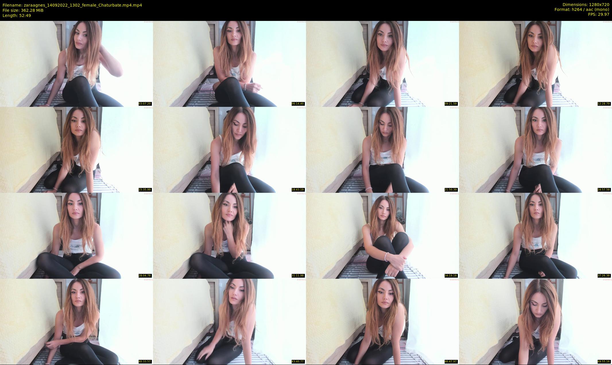 zaraagnes — 53 minute Chaturbate female cam show recording, 720p, Sep 14, 2022