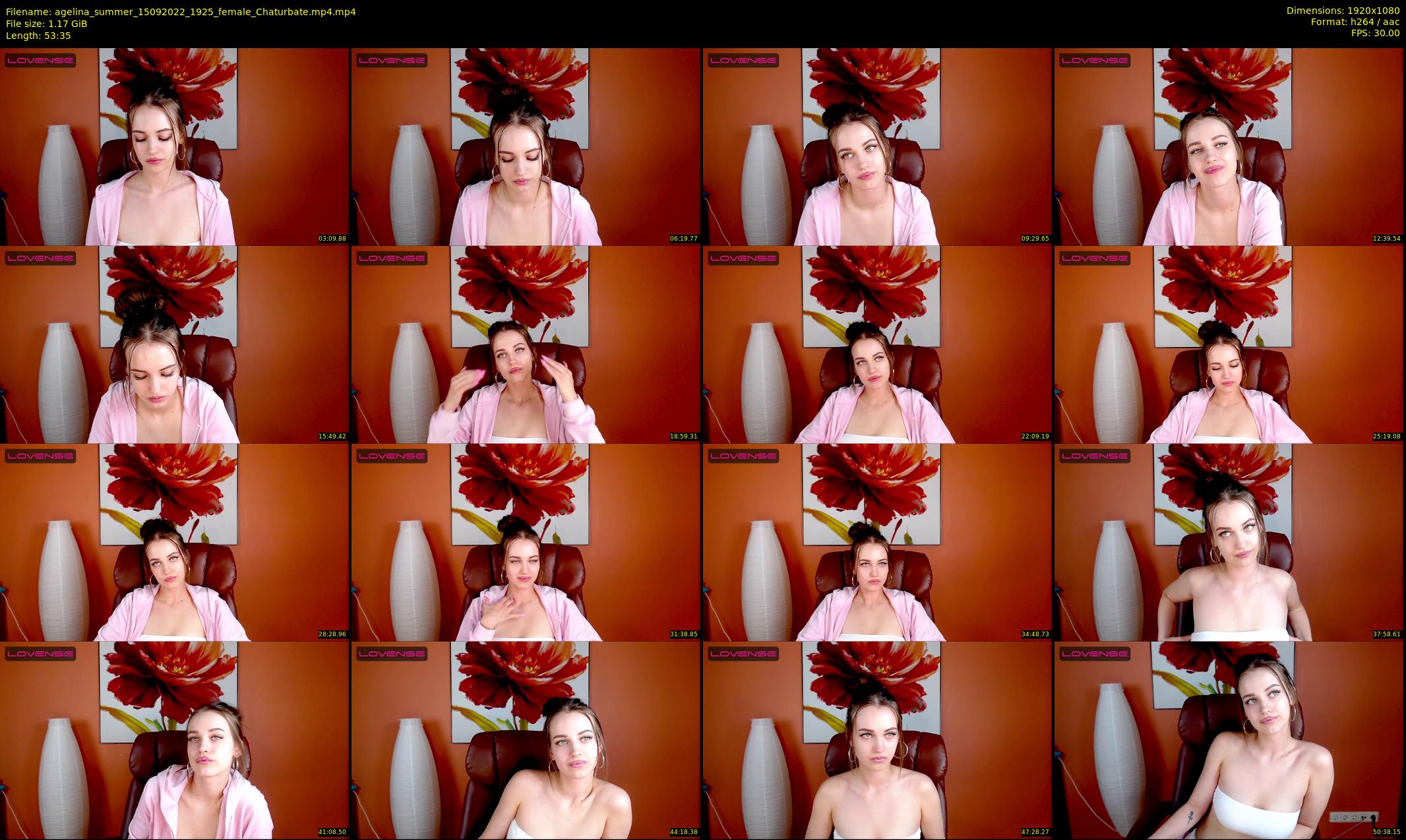 agelina_summer — 54 minute Chaturbate female cam show recording, 1080p, Sep 15, 2022