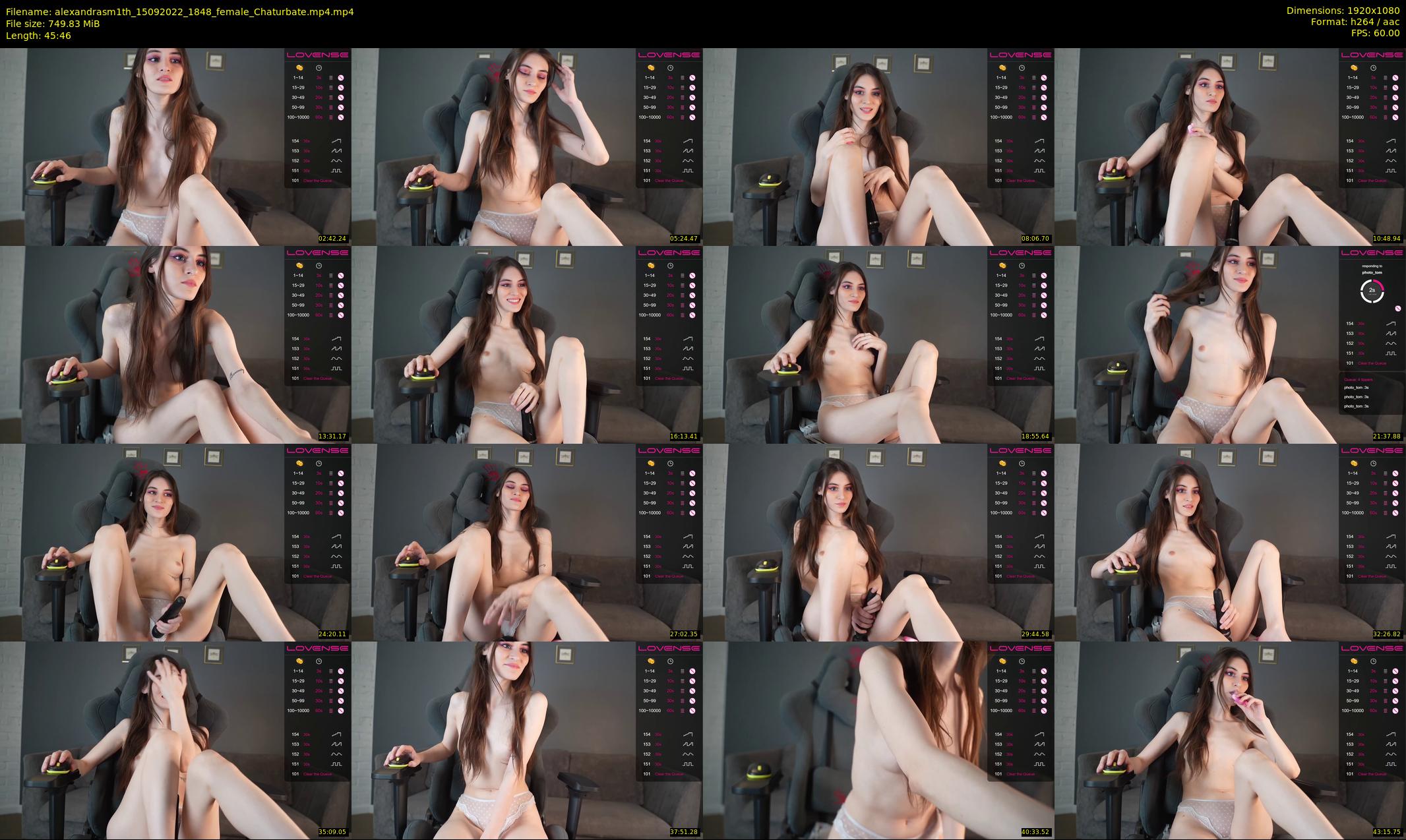 alexandrasm1th — 46 minute Chaturbate female cam show recording, 1080p, Sep 15, 2022
