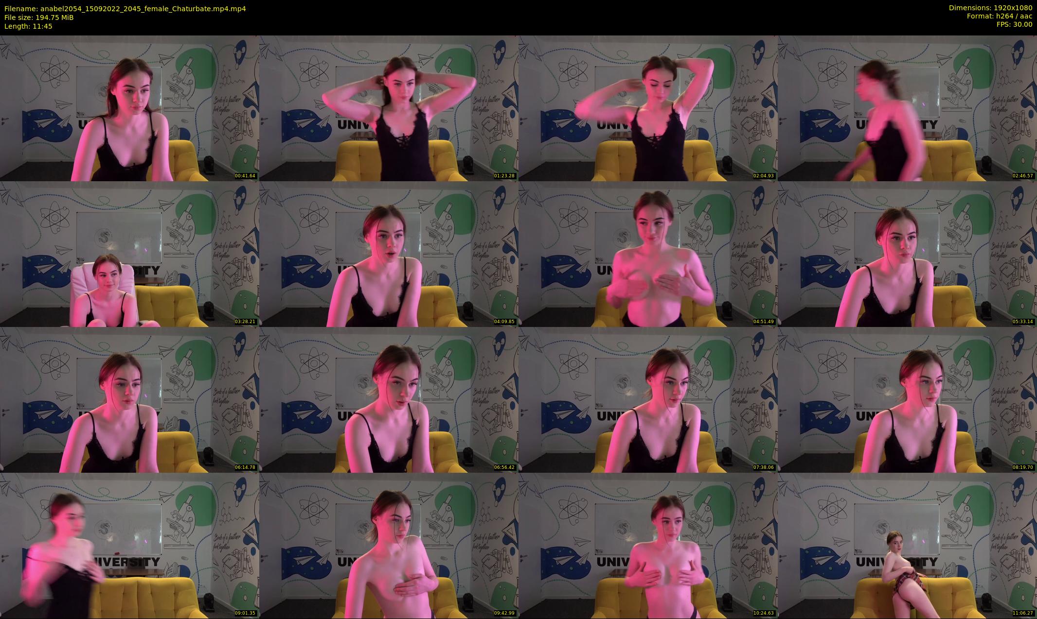 anabel2054 — 12 minute Chaturbate female cam show recording, 1080p, Sep 15, 2022