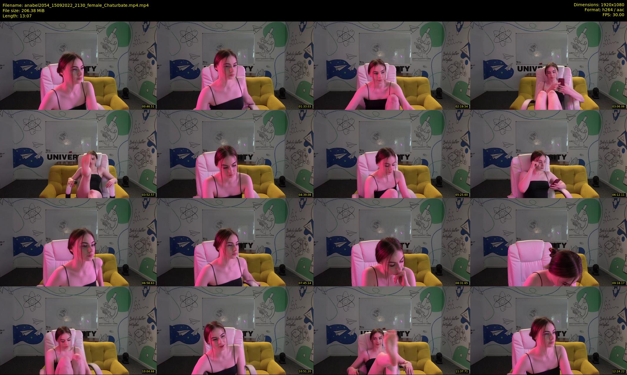 anabel2054 — 14 minute Chaturbate female cam show recording, 1080p, Sep 15, 2022