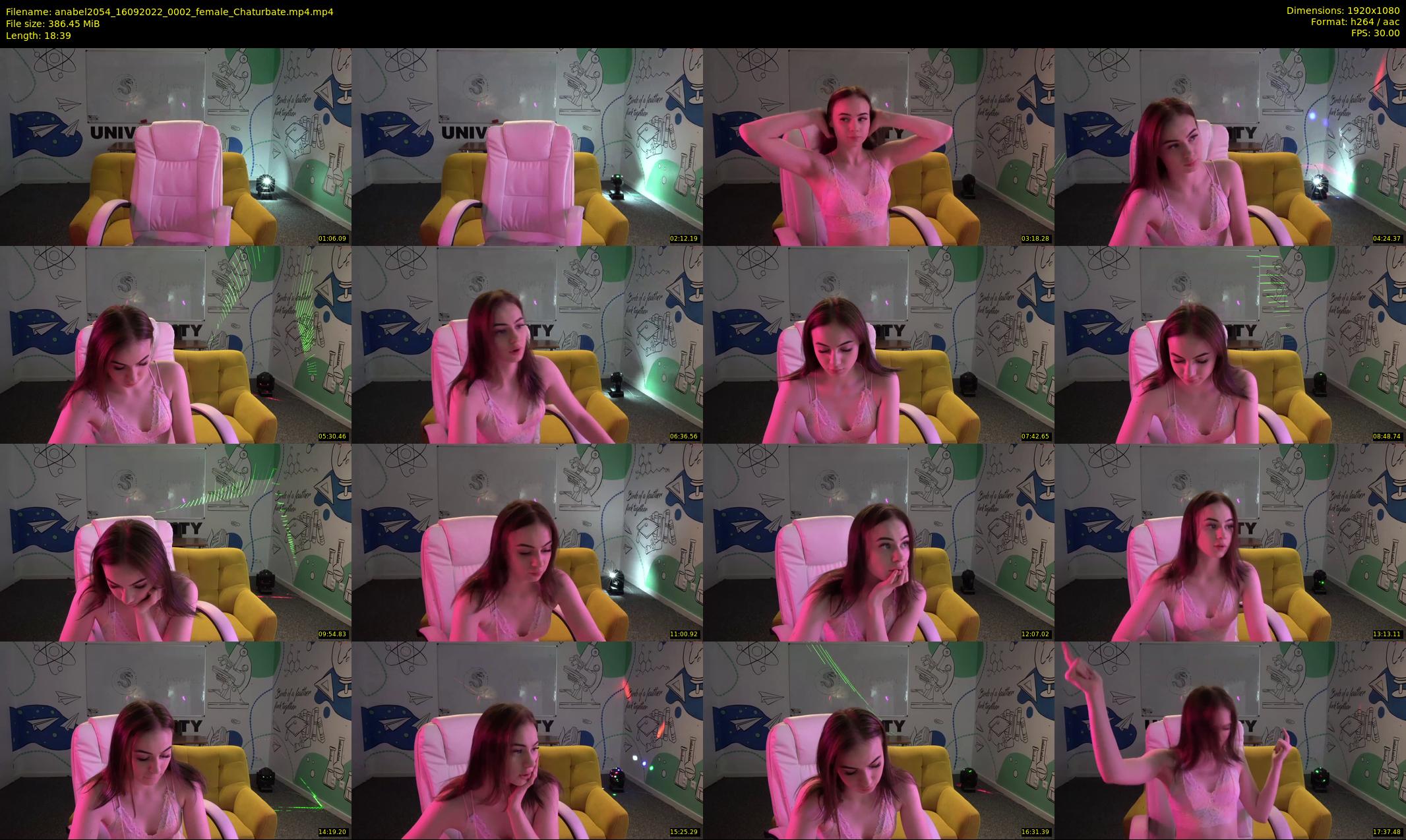 anabel2054 — 19 minute Chaturbate female cam show recording, 1080p, Sep 16, 2022