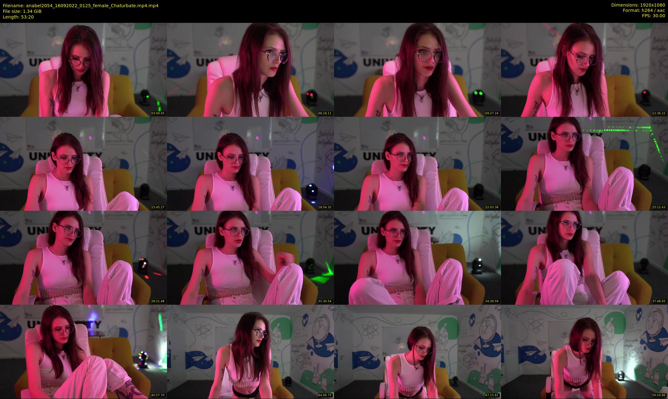 anabel2054 — 54 minute Chaturbate female cam show recording, 1080p, Sep 16, 2022