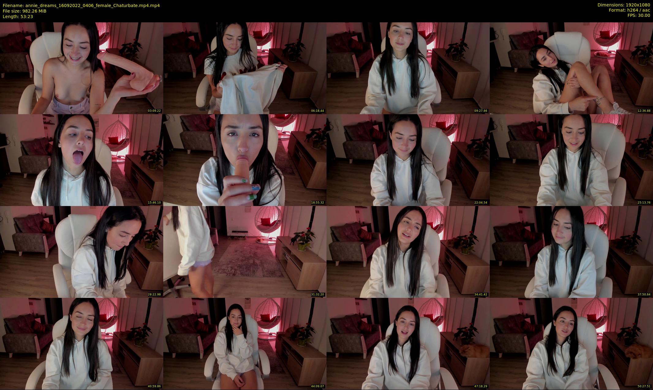 annie_dreams — 54 minute Chaturbate female cam show recording, 1080p, Sep 16, 2022
