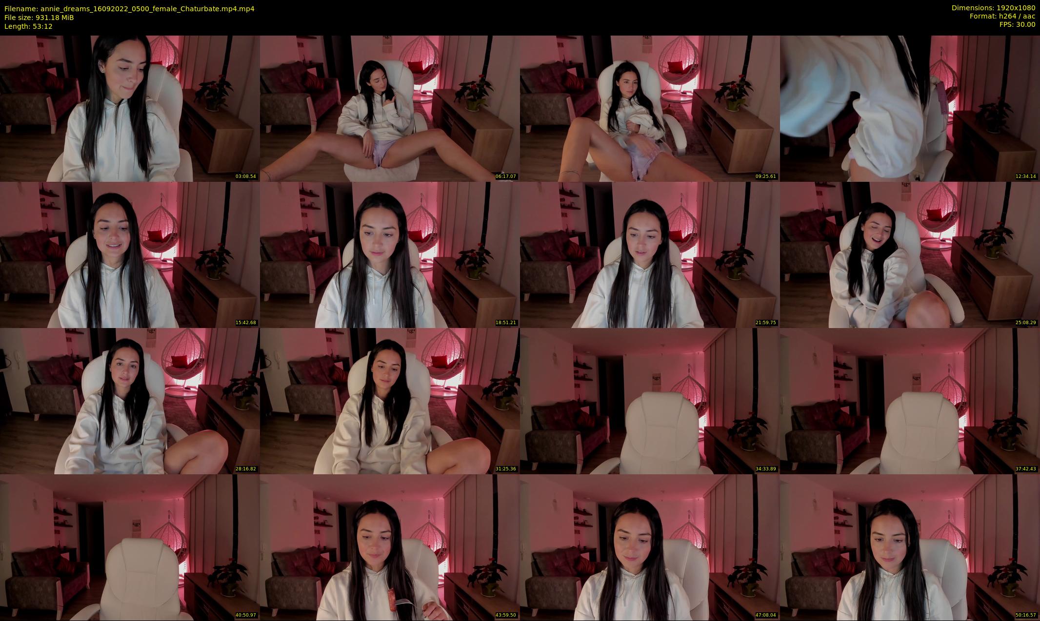 annie_dreams — 54 minute Chaturbate female cam show recording, 1080p, Sep 16, 2022