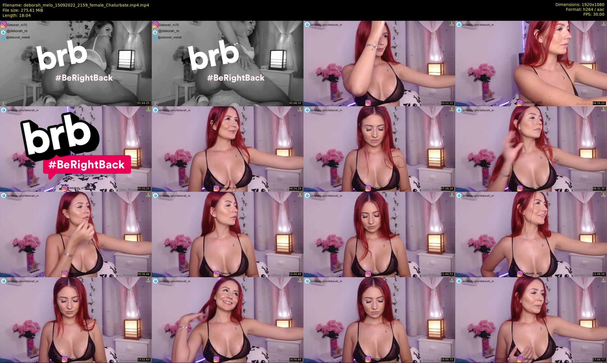 deborah_melo — 19 minute Chaturbate female cam show recording, 1080p, Sep 15, 2022