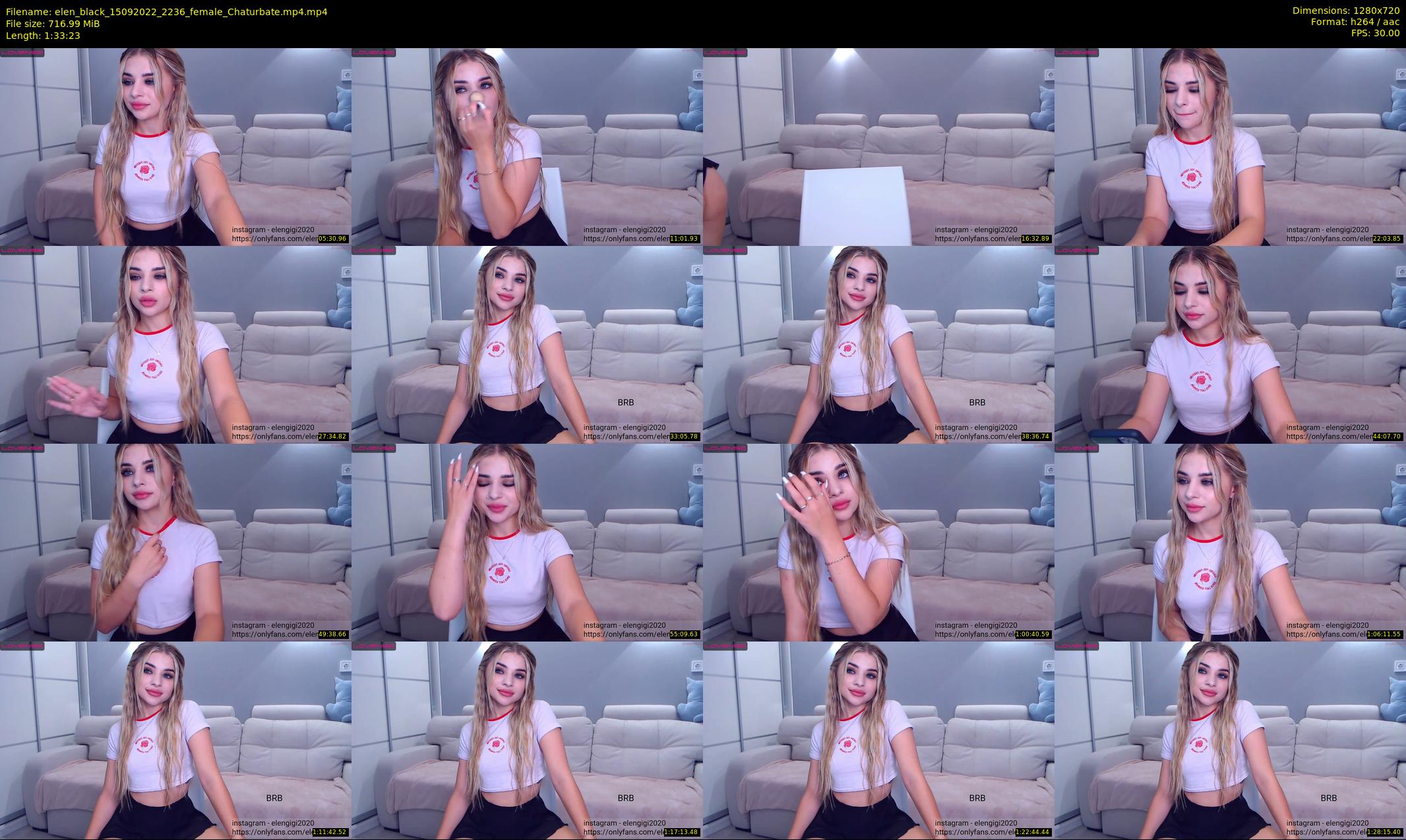 elen_black — 94 minute Chaturbate female cam show recording, 720p, Sep 15, 2022
