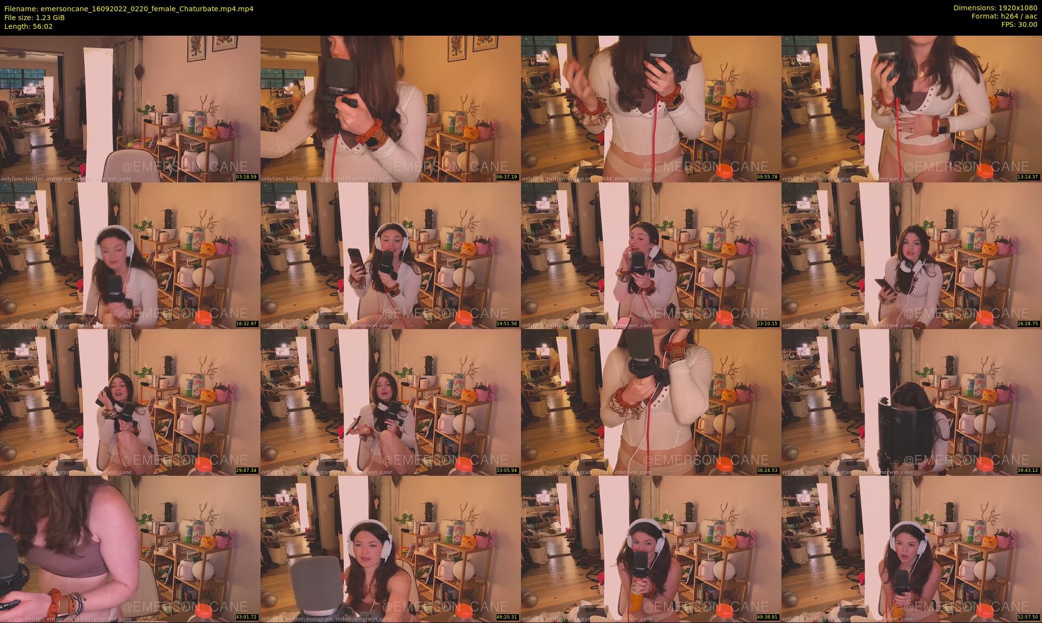 emersoncane — 57 minute Chaturbate female cam show recording, 1080p, Sep 16, 2022