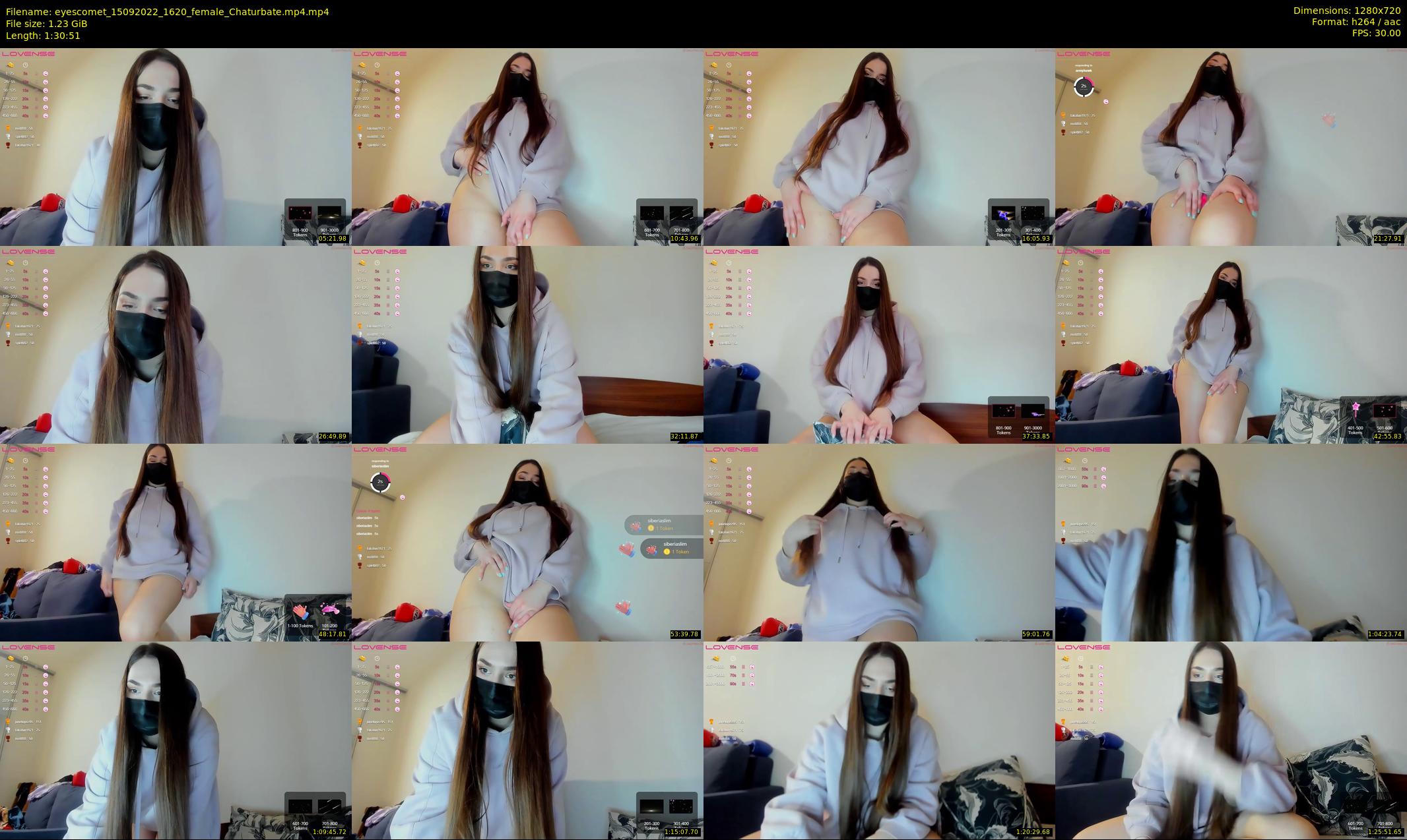 eyescomet — 91 minute Chaturbate female cam show recording, 720p, Sep 15, 2022