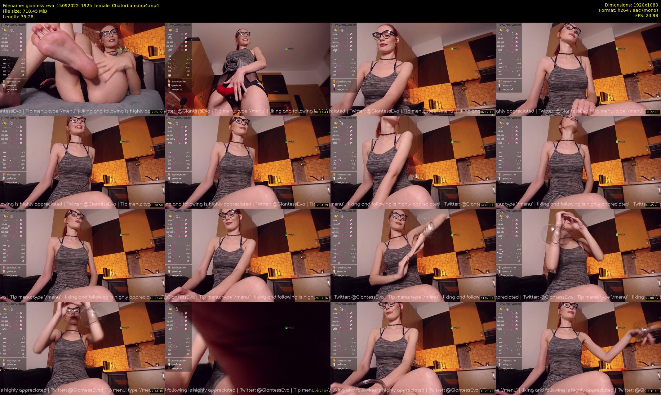 giantess_eva — 36 minute Chaturbate female cam show recording, 1080p, Sep 15, 2022