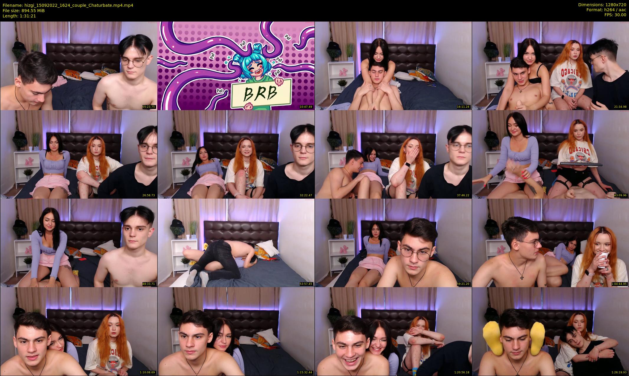 hizgi — 92 minute Chaturbate couple cam show recording, 720p, Sep 15, 2022