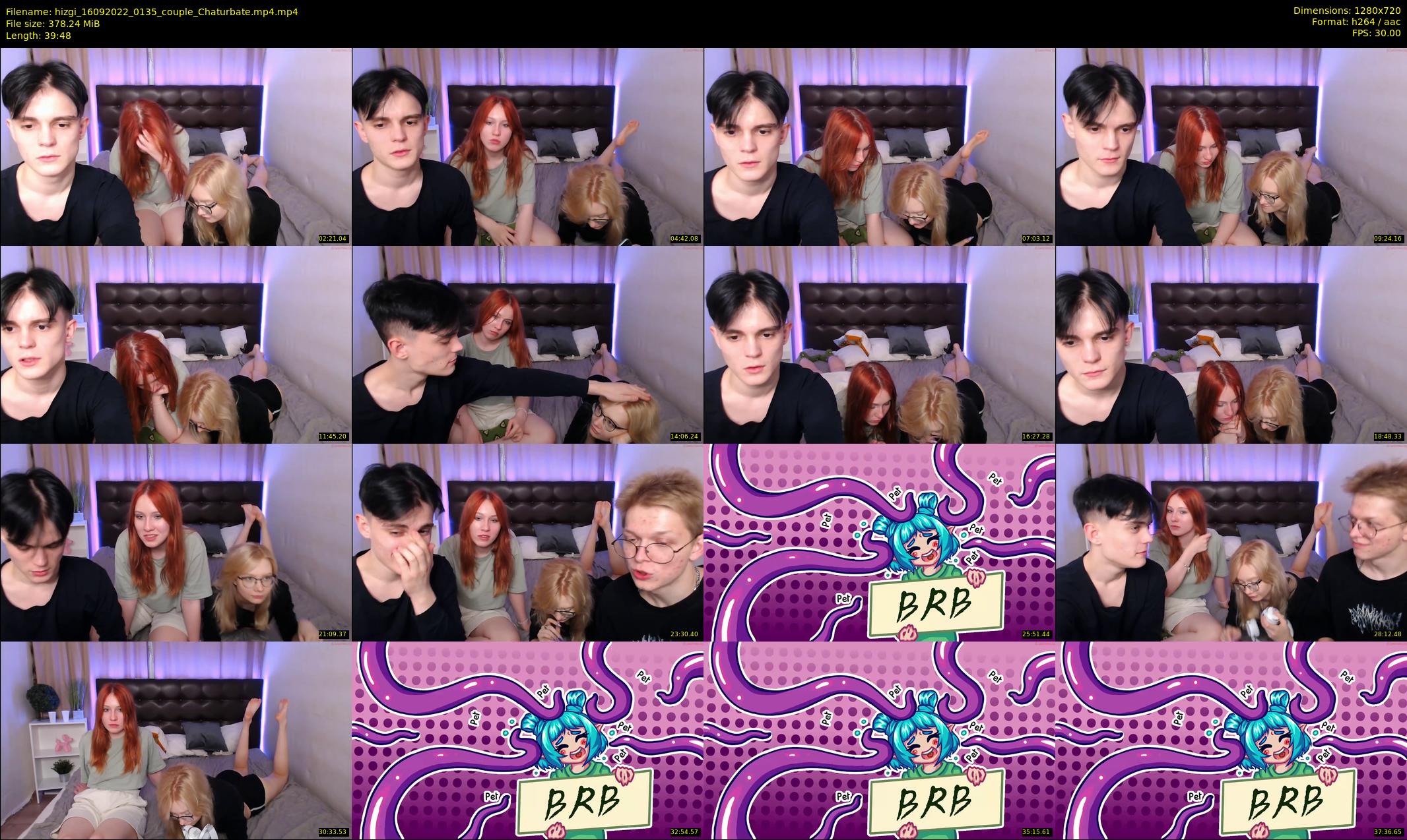 hizgi — 40 minute Chaturbate couple cam show recording, 720p, Sep 16, 2022