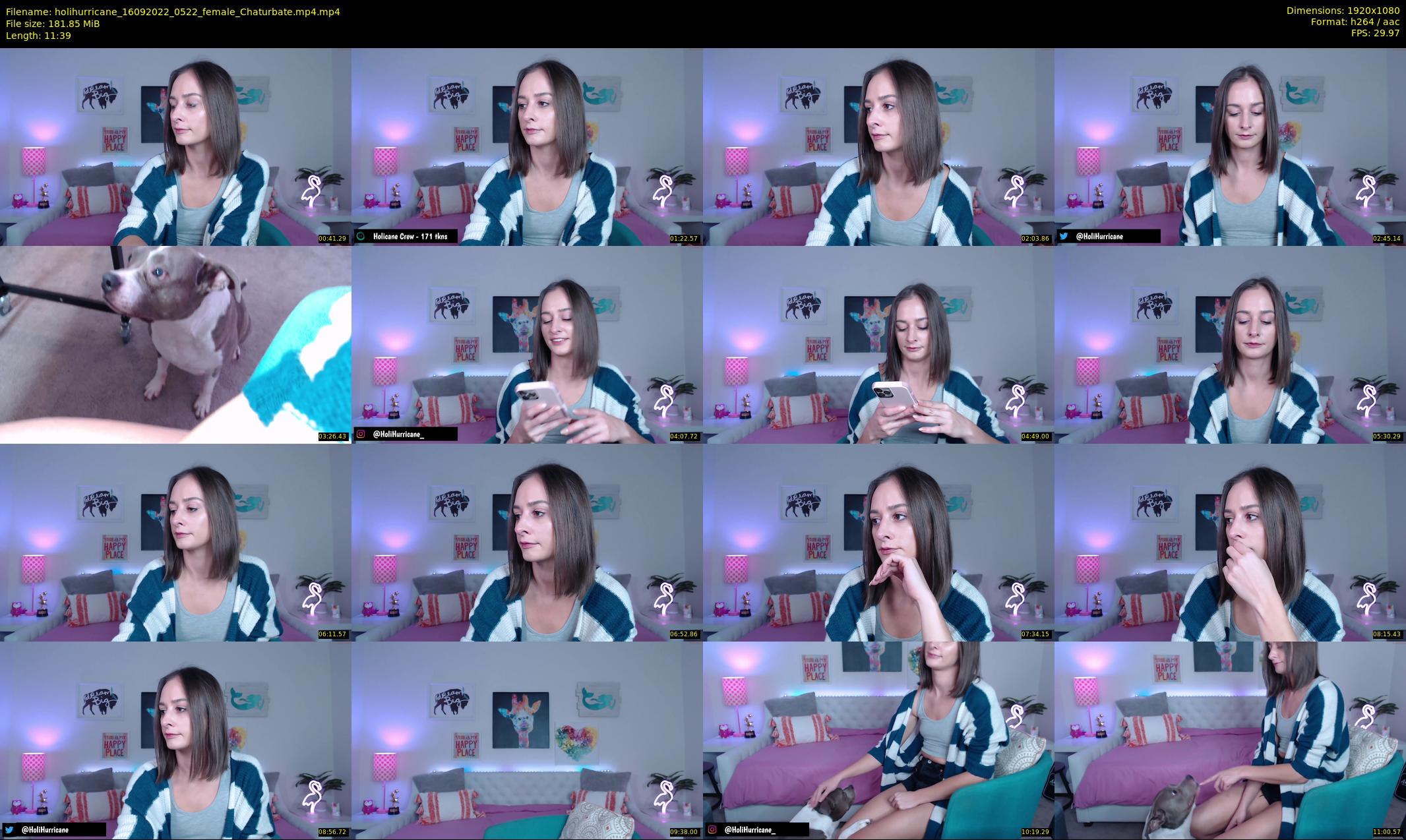 holihurricane — 12 minute Chaturbate female cam show recording, 1080p, Sep 16, 2022