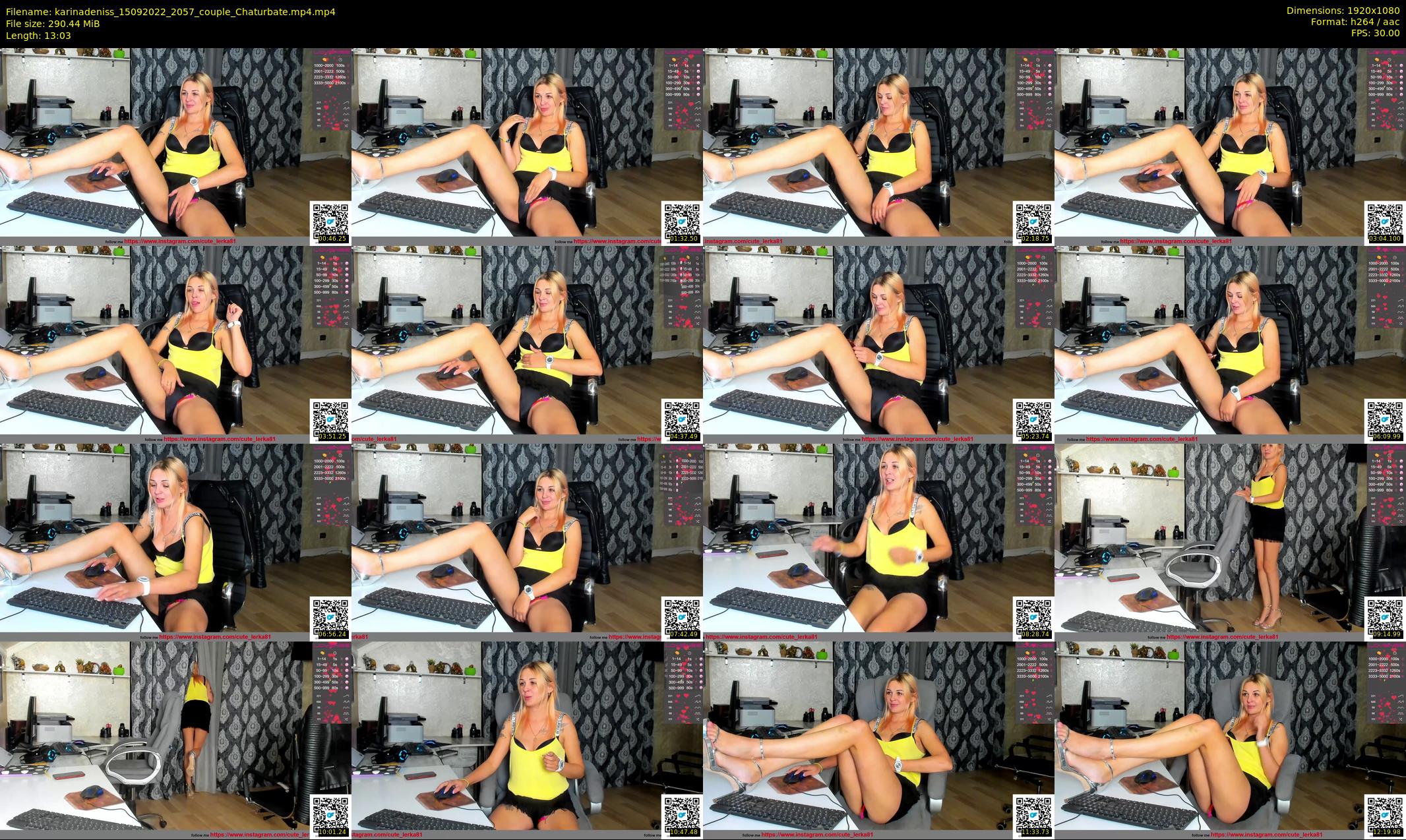 karinadeniss — 14 minute Chaturbate couple cam show recording, 1080p, Sep 15, 2022
