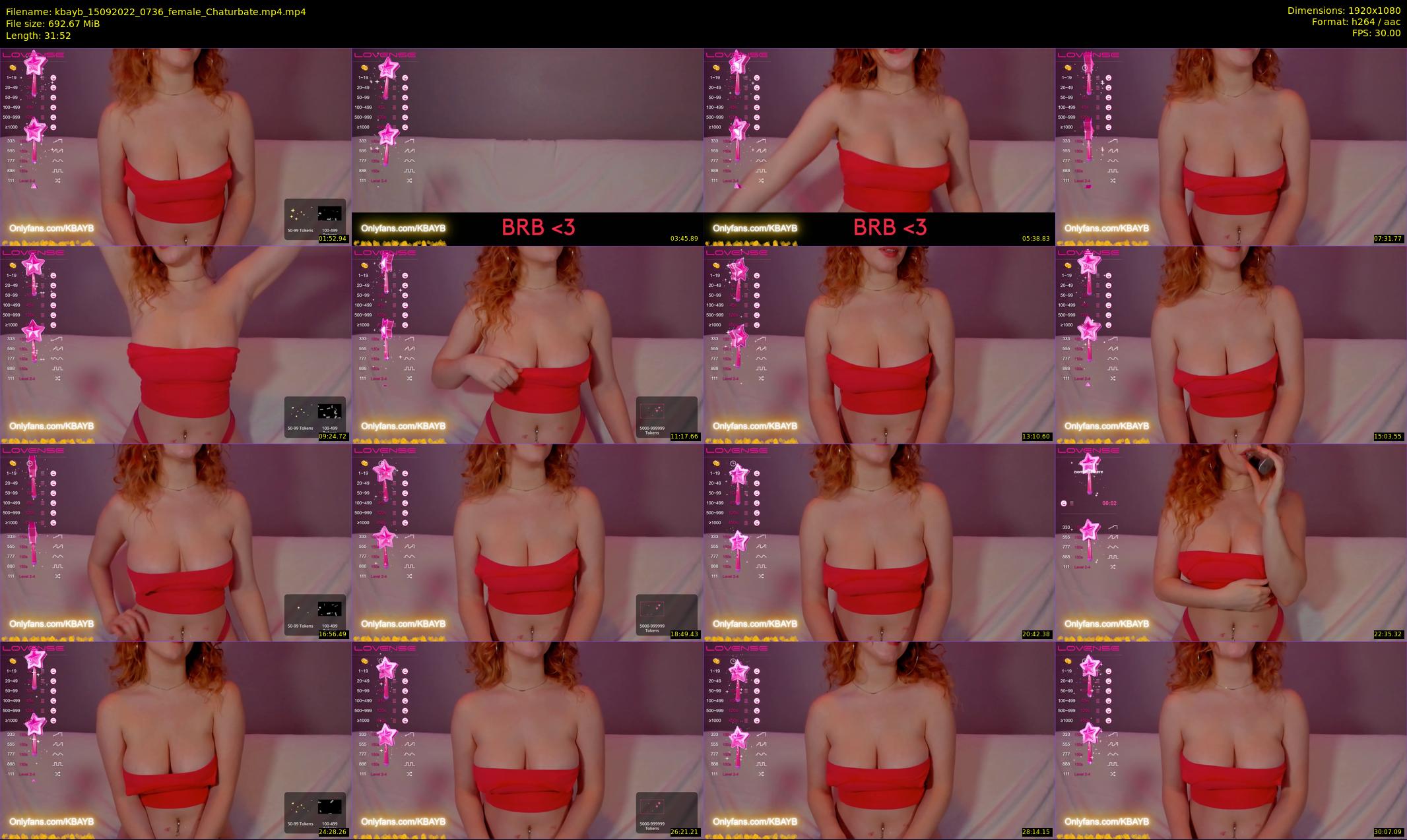 kbayb — 32 minute Chaturbate female cam show recording, 1080p, Sep 15, 2022