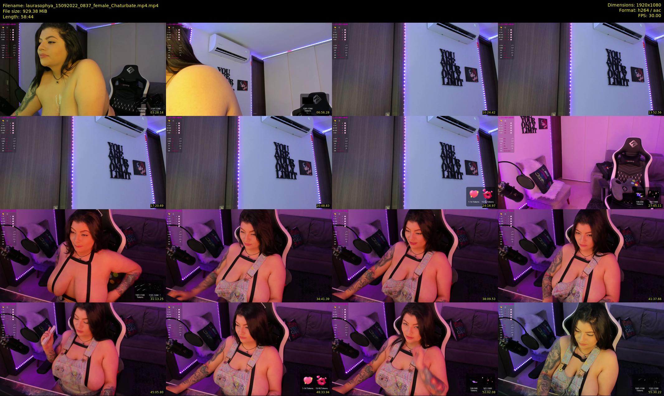 laurasophya — 59 minute Chaturbate female cam show recording, 1080p, Sep 15, 2022