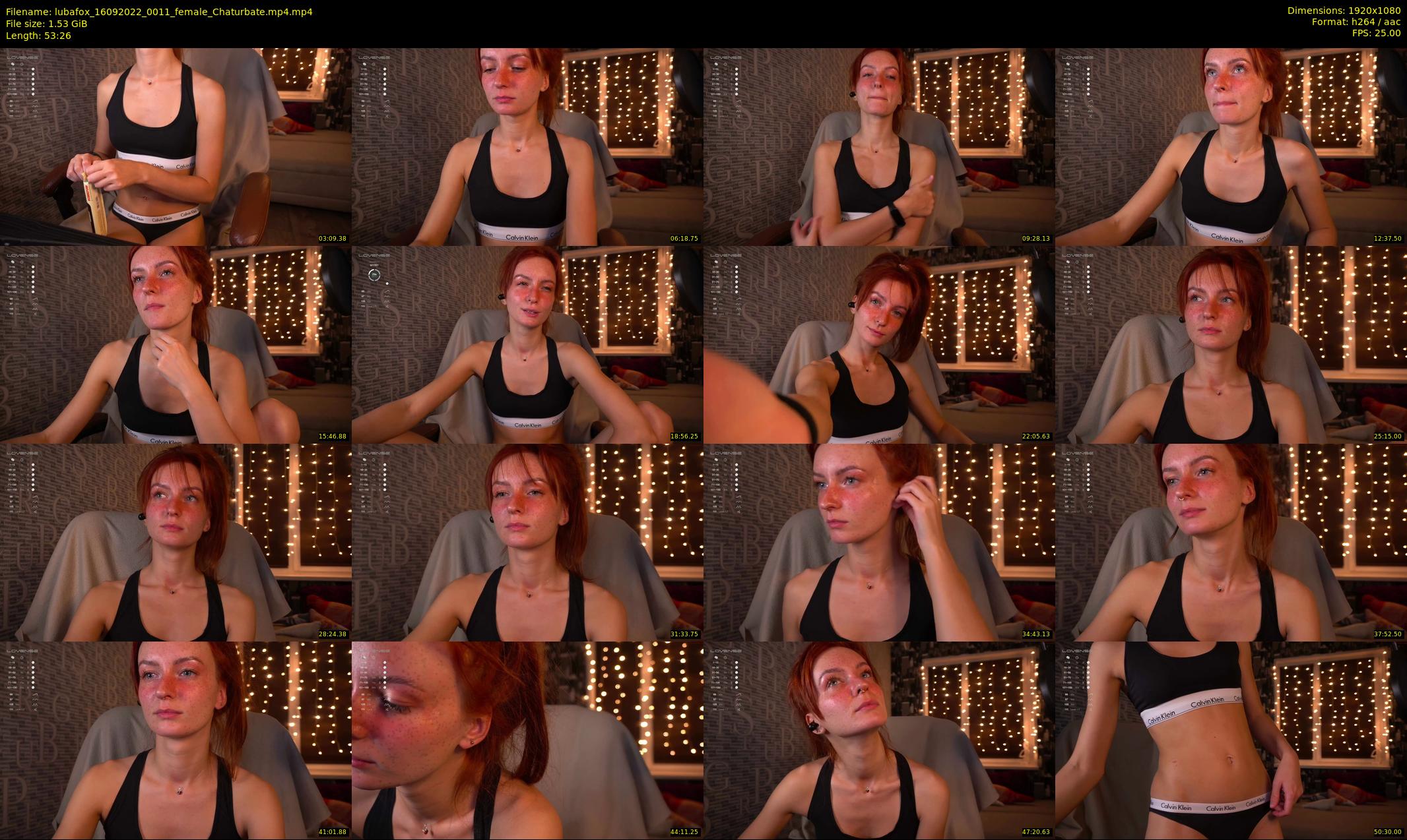 lubafox — 54 minute Chaturbate female cam show recording, 1080p, Sep 16, 2022