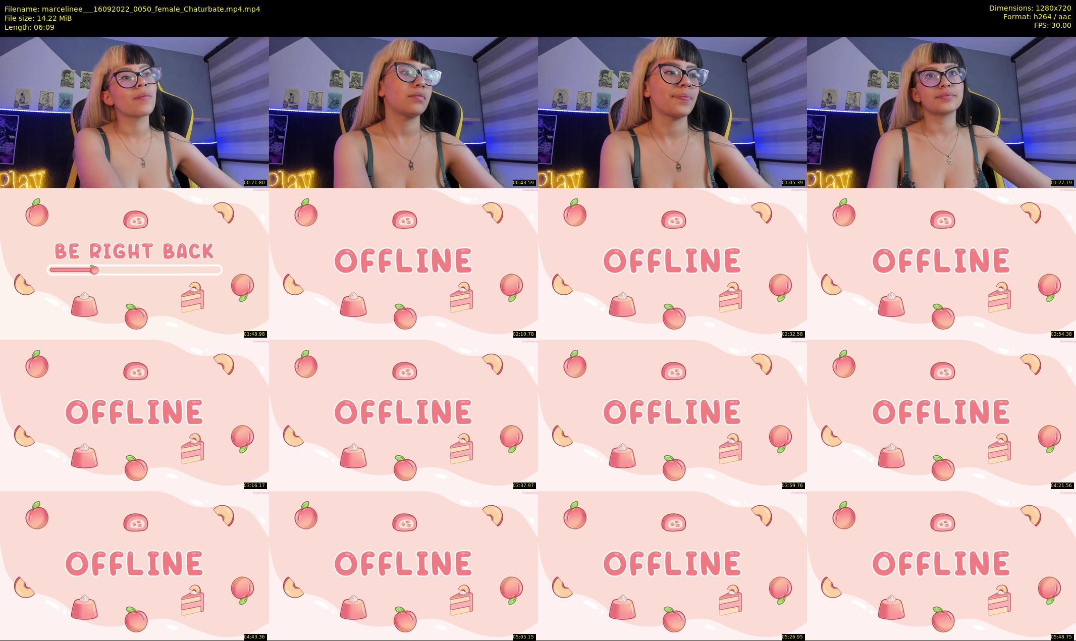 marcelinee__ — 7 minute Chaturbate female cam show recording, 720p, Sep 16, 2022