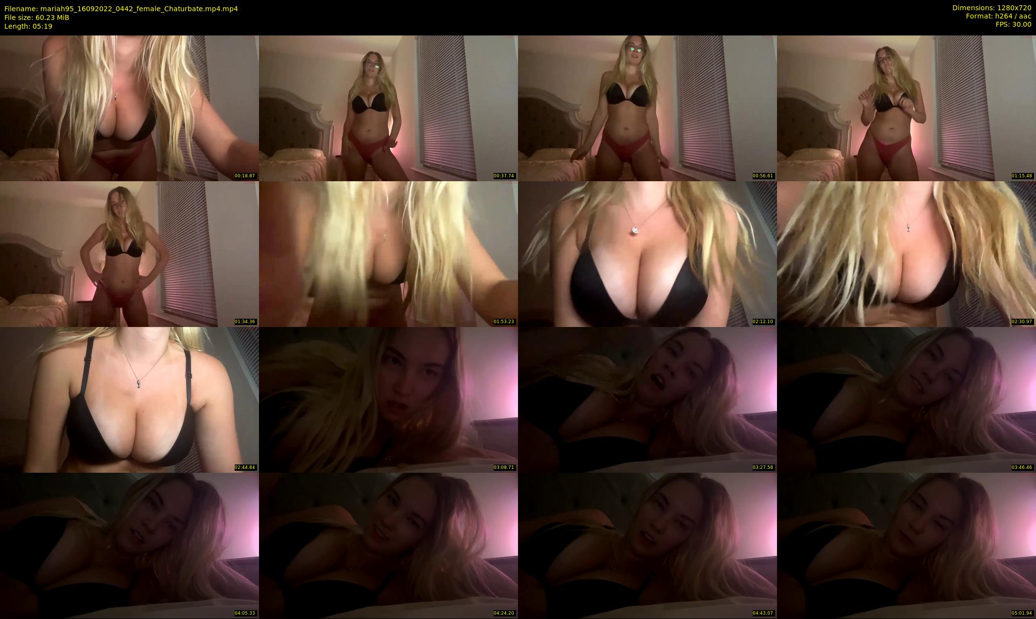 mariah95 — 6 minute Chaturbate female cam show recording, 720p, Sep 16, 2022