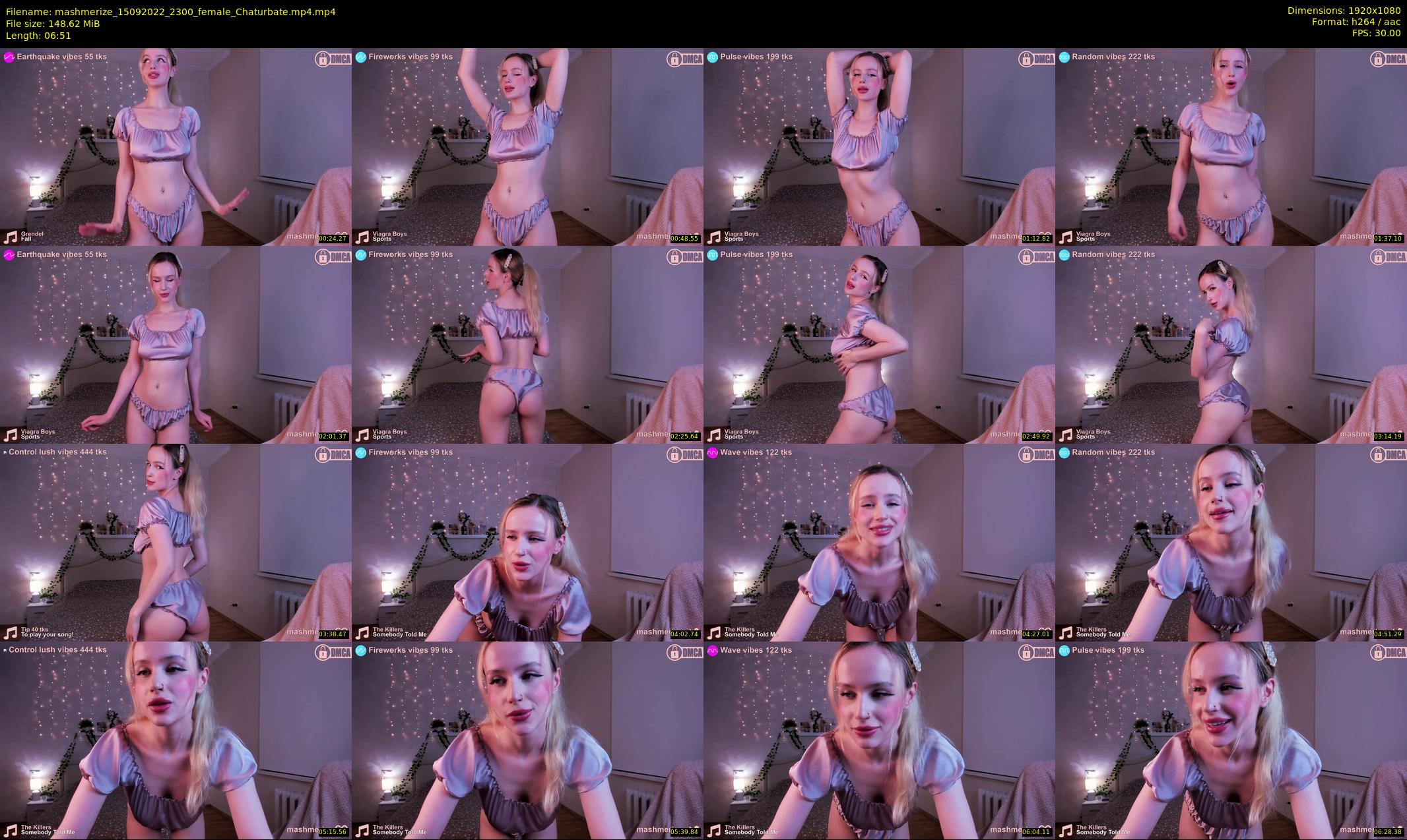 mashmerize — 7 minute Chaturbate female cam show recording, 1080p, Sep 15, 2022