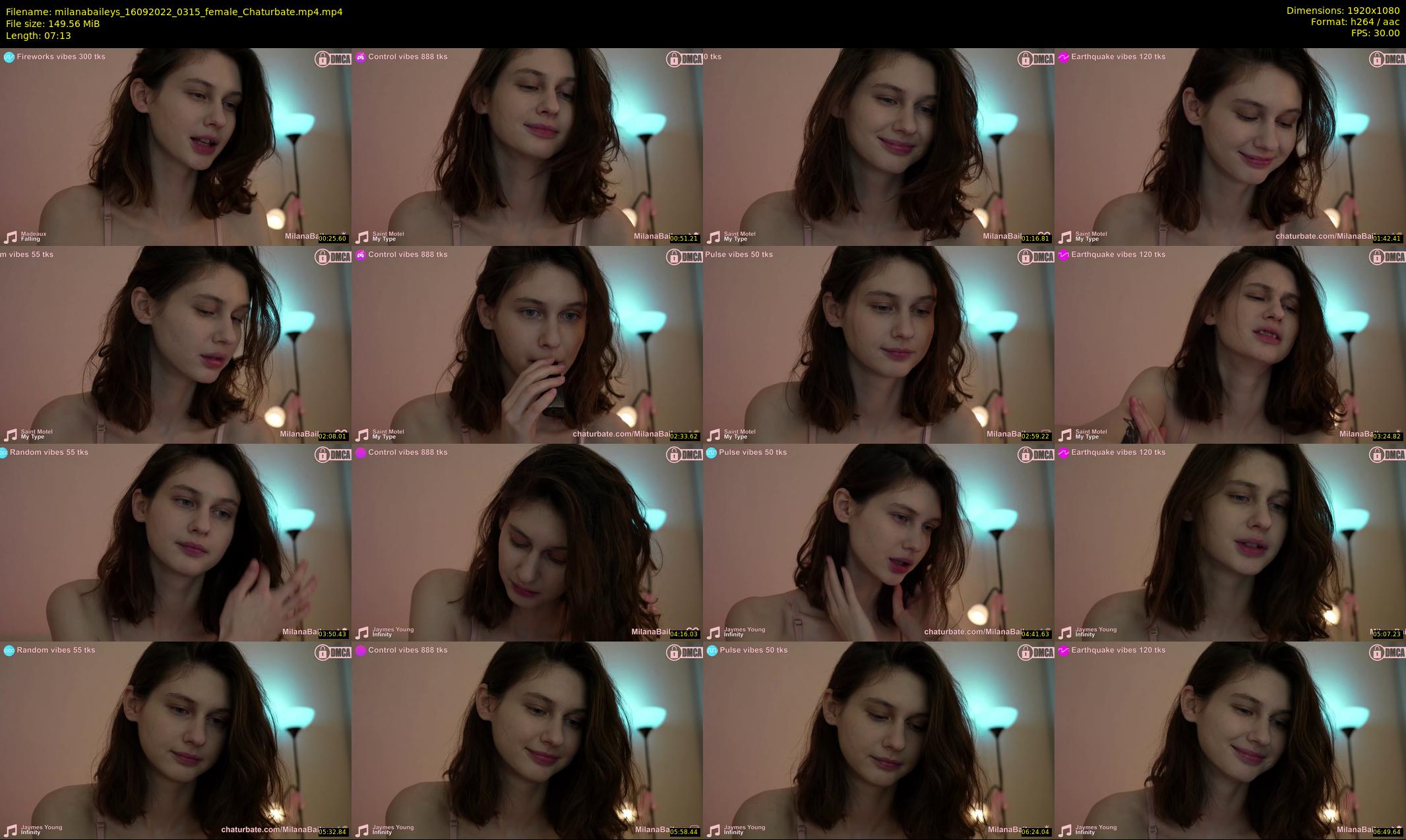 milanabaileys — 8 minute Chaturbate female cam show recording, 1080p, Sep 16, 2022