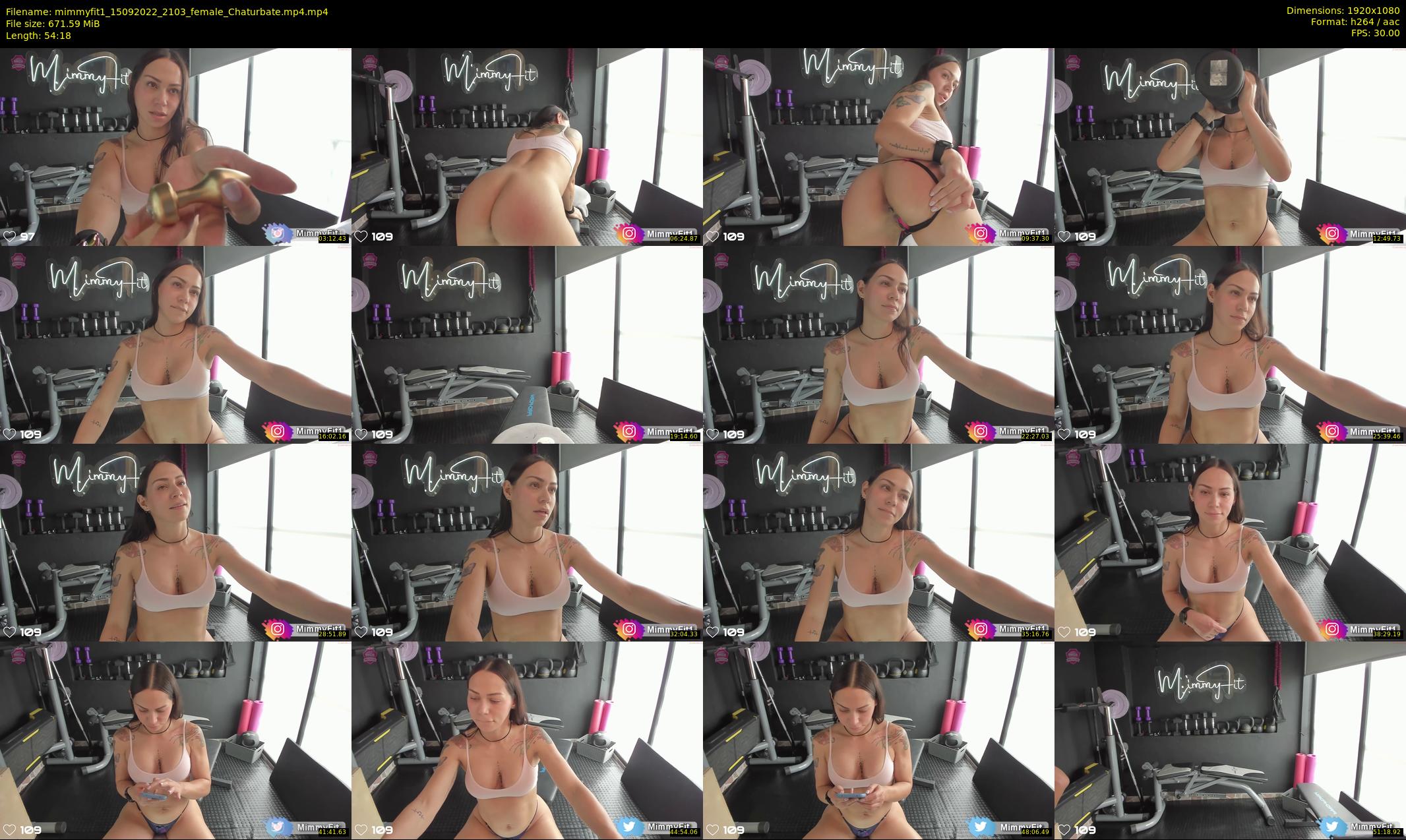 mimmyfit1 — 55 minute Chaturbate female cam show recording, 1080p, Sep 15, 2022