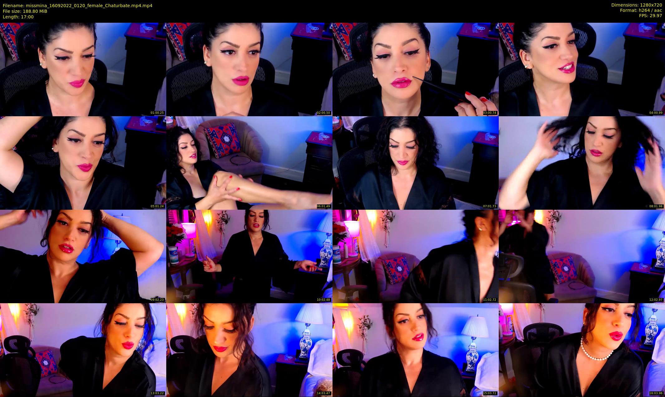 missmina — 17 minute Chaturbate female cam show recording, 720p, Sep 16, 2022