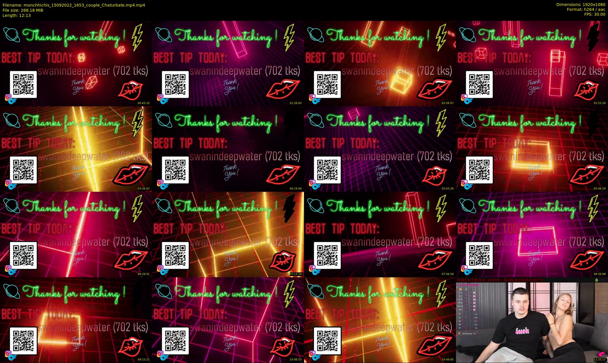 monchhichis — 13 minute Chaturbate couple cam show recording, 1080p, Sep 15, 2022