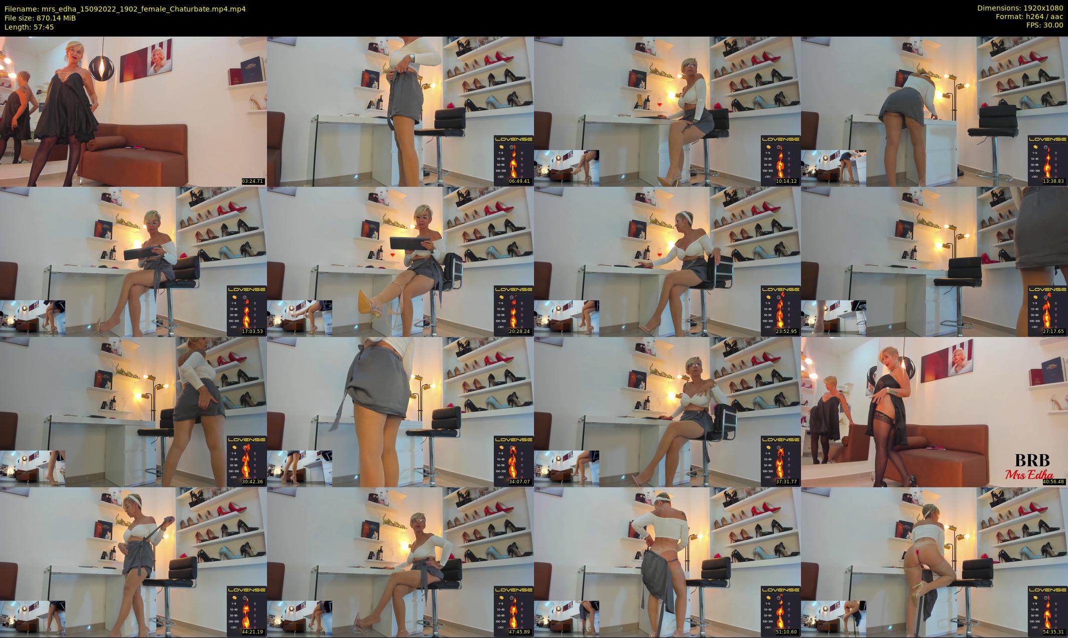 mrs_edha — 58 minute Chaturbate female cam show recording, 1080p, Sep 15, 2022