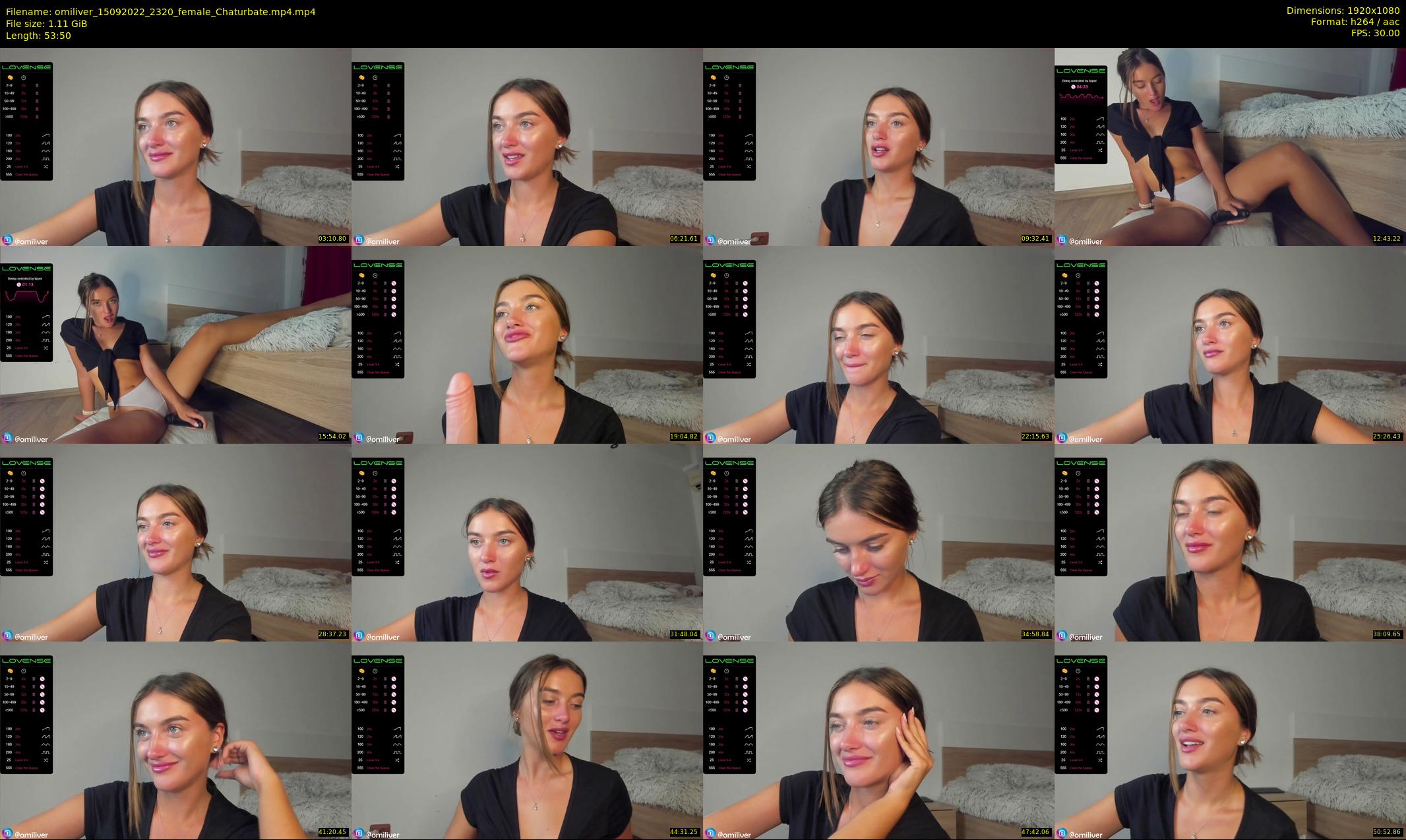 omiliver — 54 minute Chaturbate female cam show recording, 1080p, Sep 15, 2022