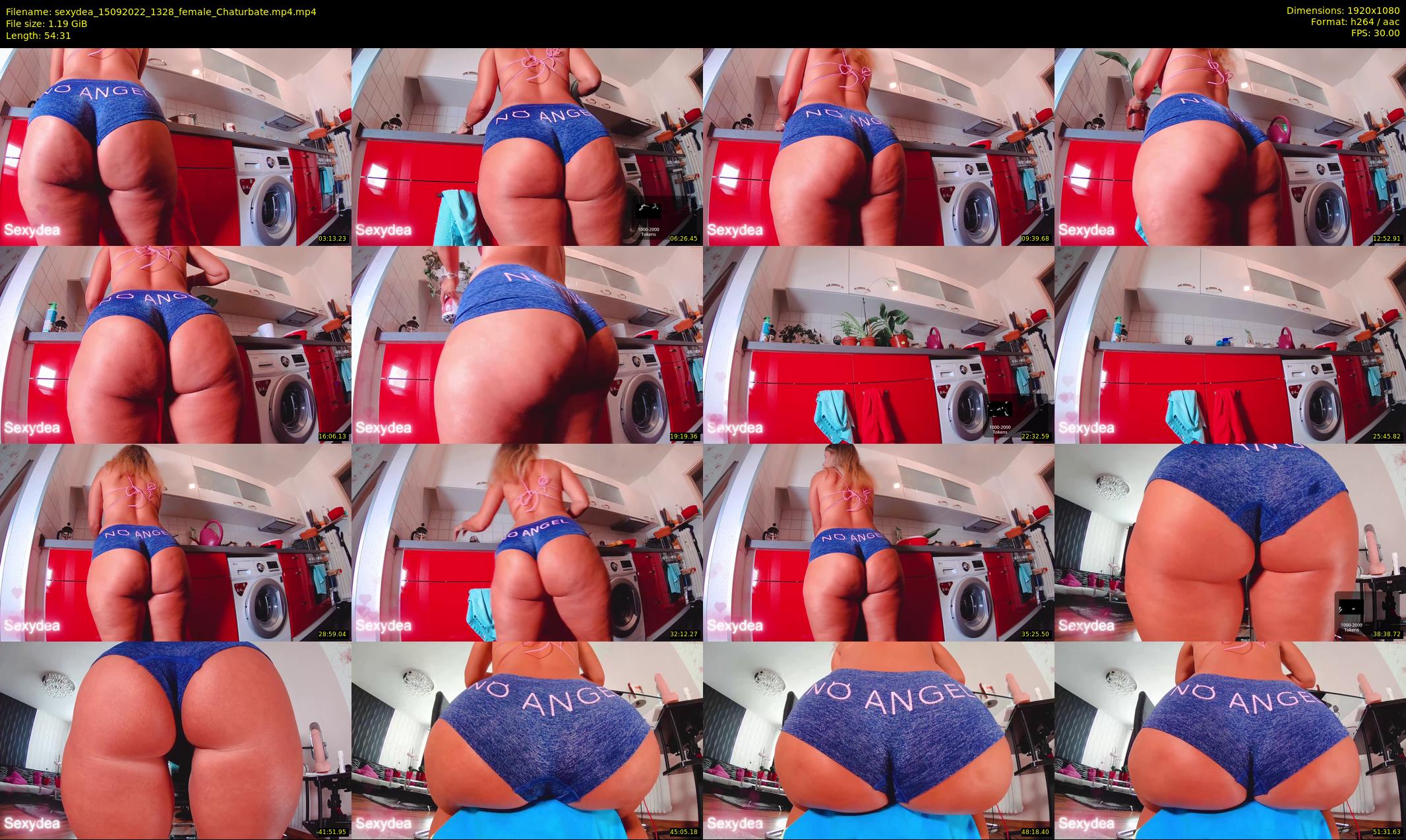 sexydea — 55 minute Chaturbate female cam show recording, 1080p, Sep 15, 2022