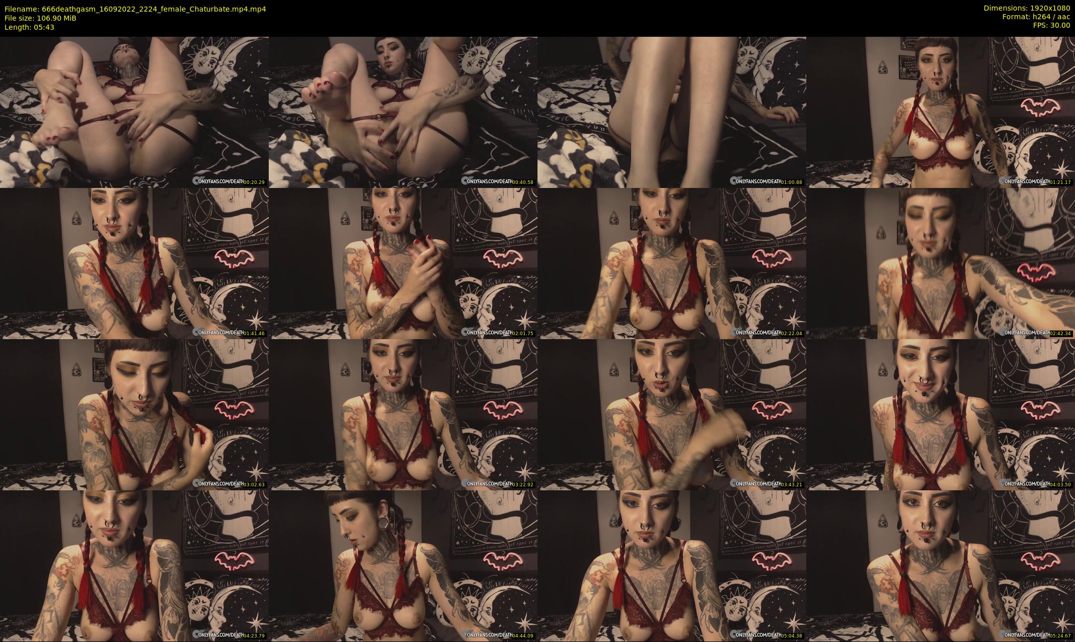 666deathgasm — 6 minute Chaturbate female cam show recording, 1080p, Sep 16, 2022