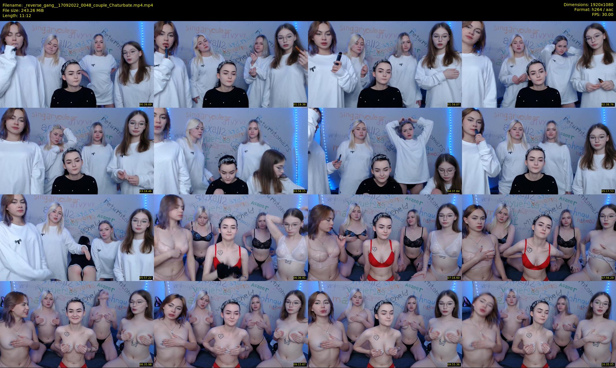 _reverse_gang_ — 12 minute Chaturbate couple cam show recording, 1080p, Sep 17, 2022