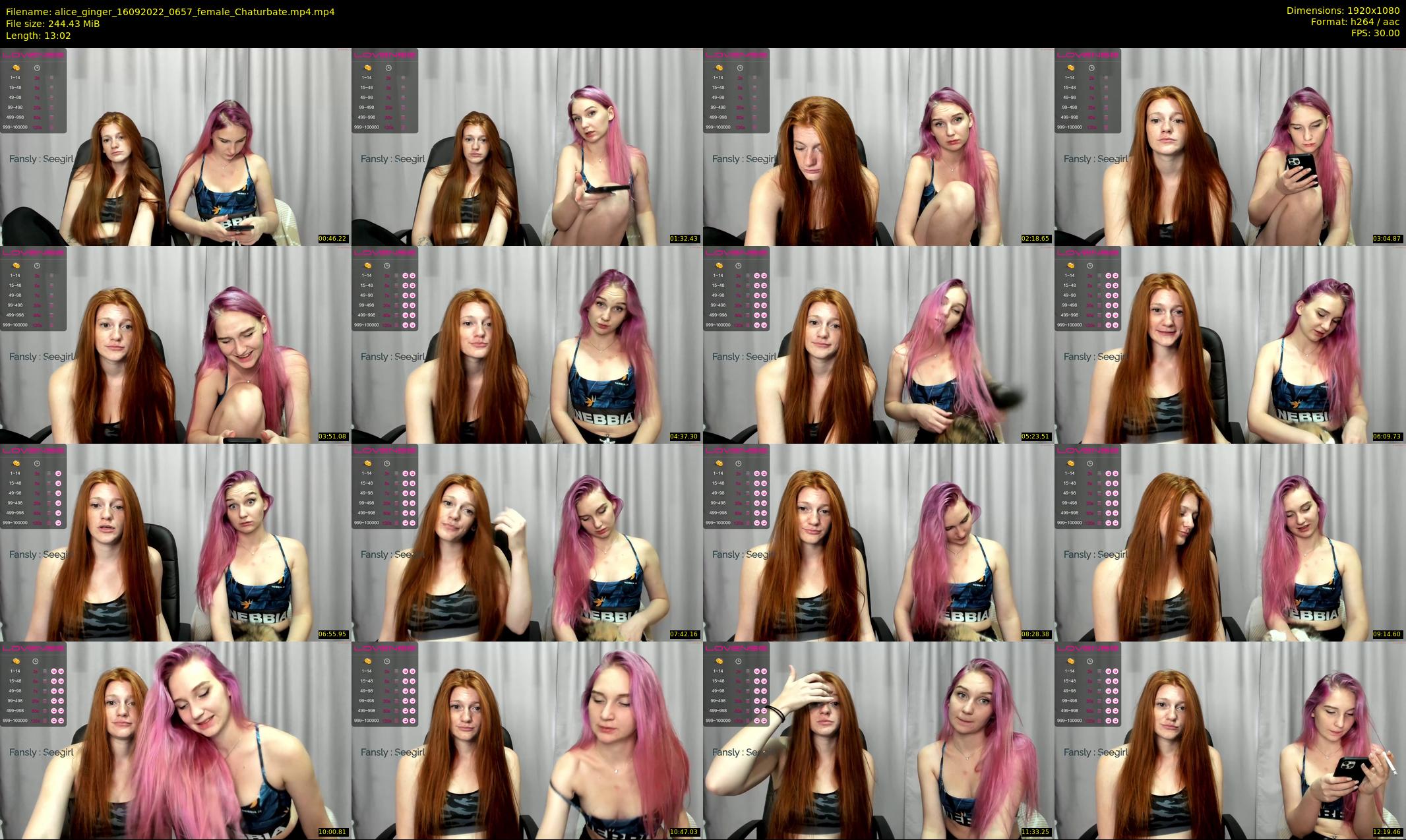 alice_ginger — 14 minute Chaturbate female cam show recording, 1080p, Sep 16, 2022