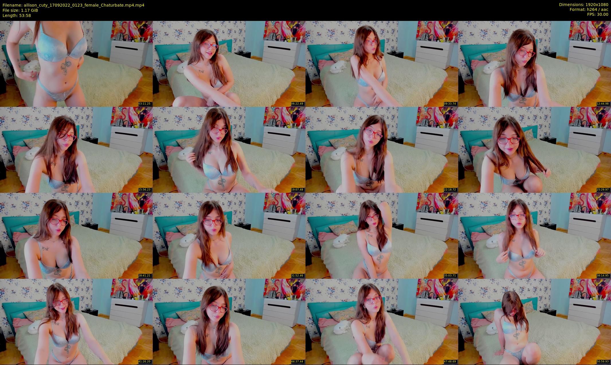 allison_cuty — 54 minute Chaturbate female cam show recording, 1080p, Sep 17, 2022