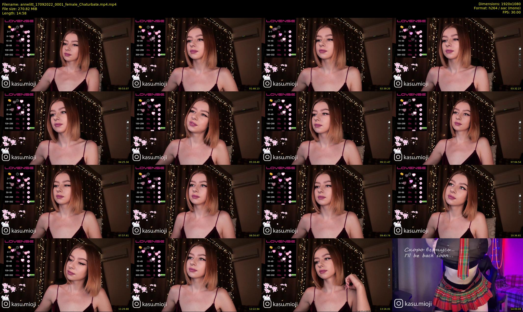 annelitt — 15 minute Chaturbate female cam show recording, 1080p, Sep 17, 2022