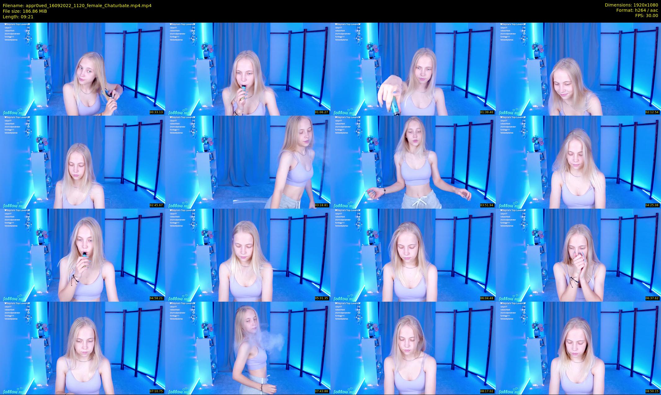 appr0ved — 10 minute Chaturbate female cam show recording, 1080p, Sep 16, 2022