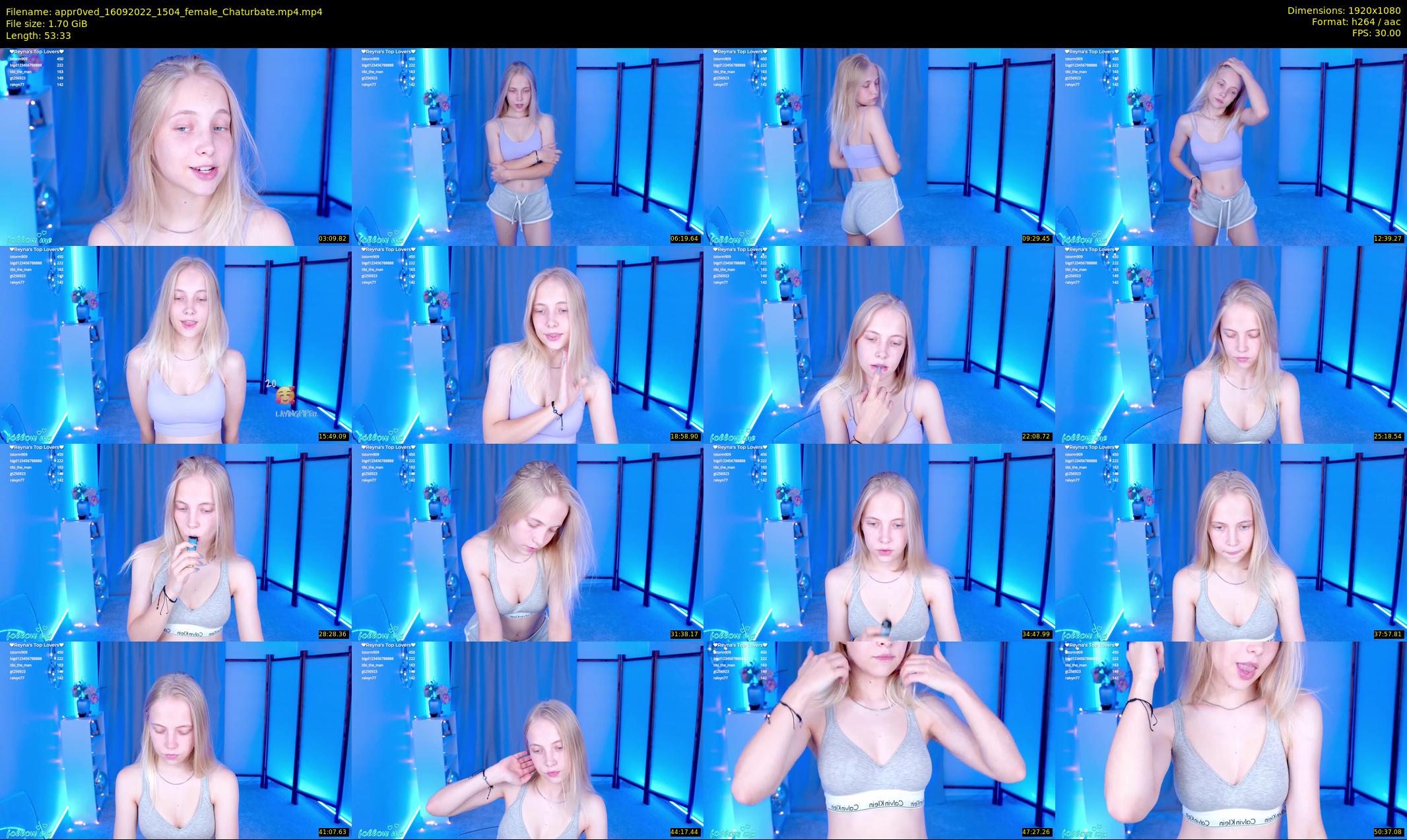 appr0ved — 54 minute Chaturbate female cam show recording, 1080p, Sep 16, 2022